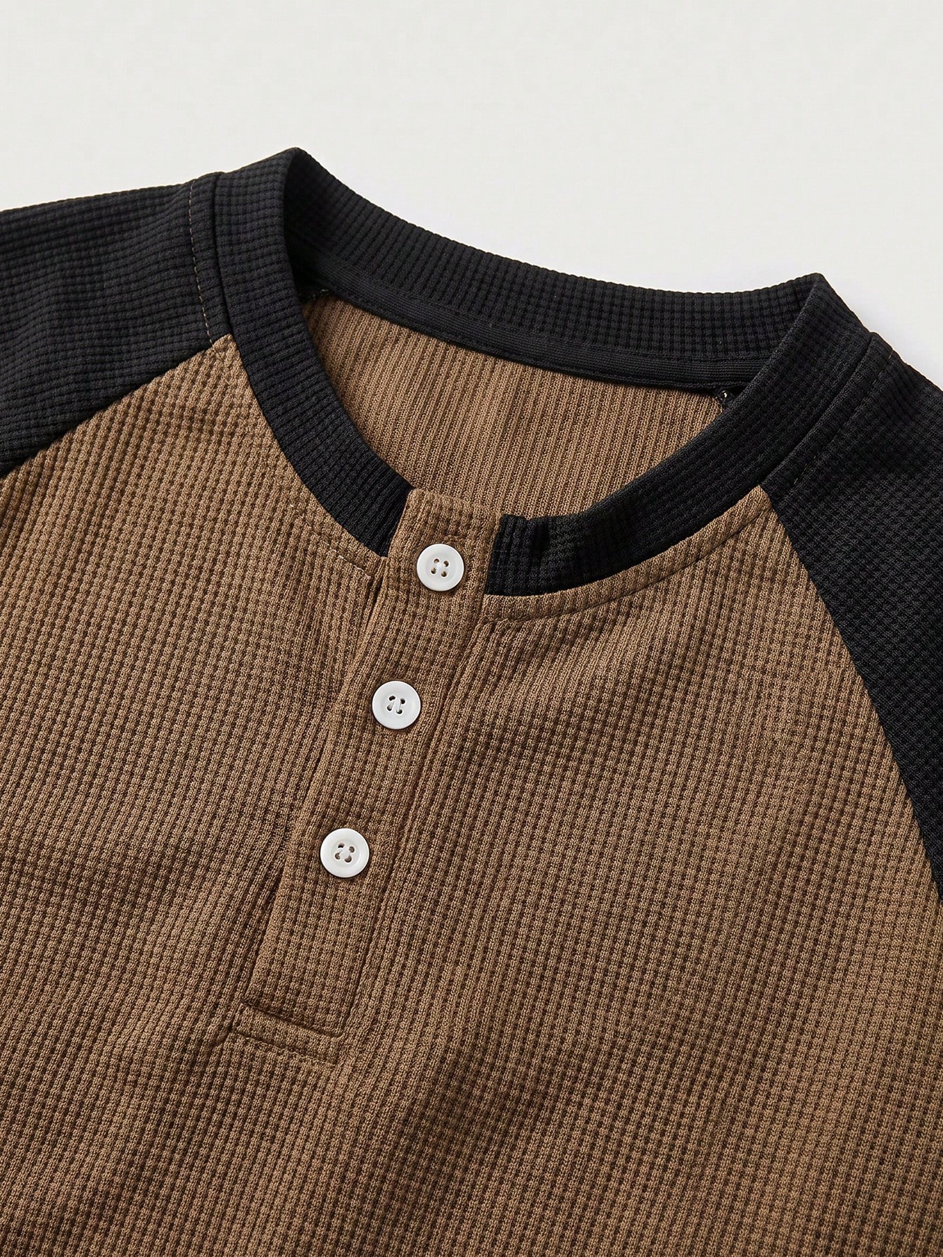 Glestore Chemise polo à manches longues style vintage "Old Money" avec blocs de couleurs — vue 7