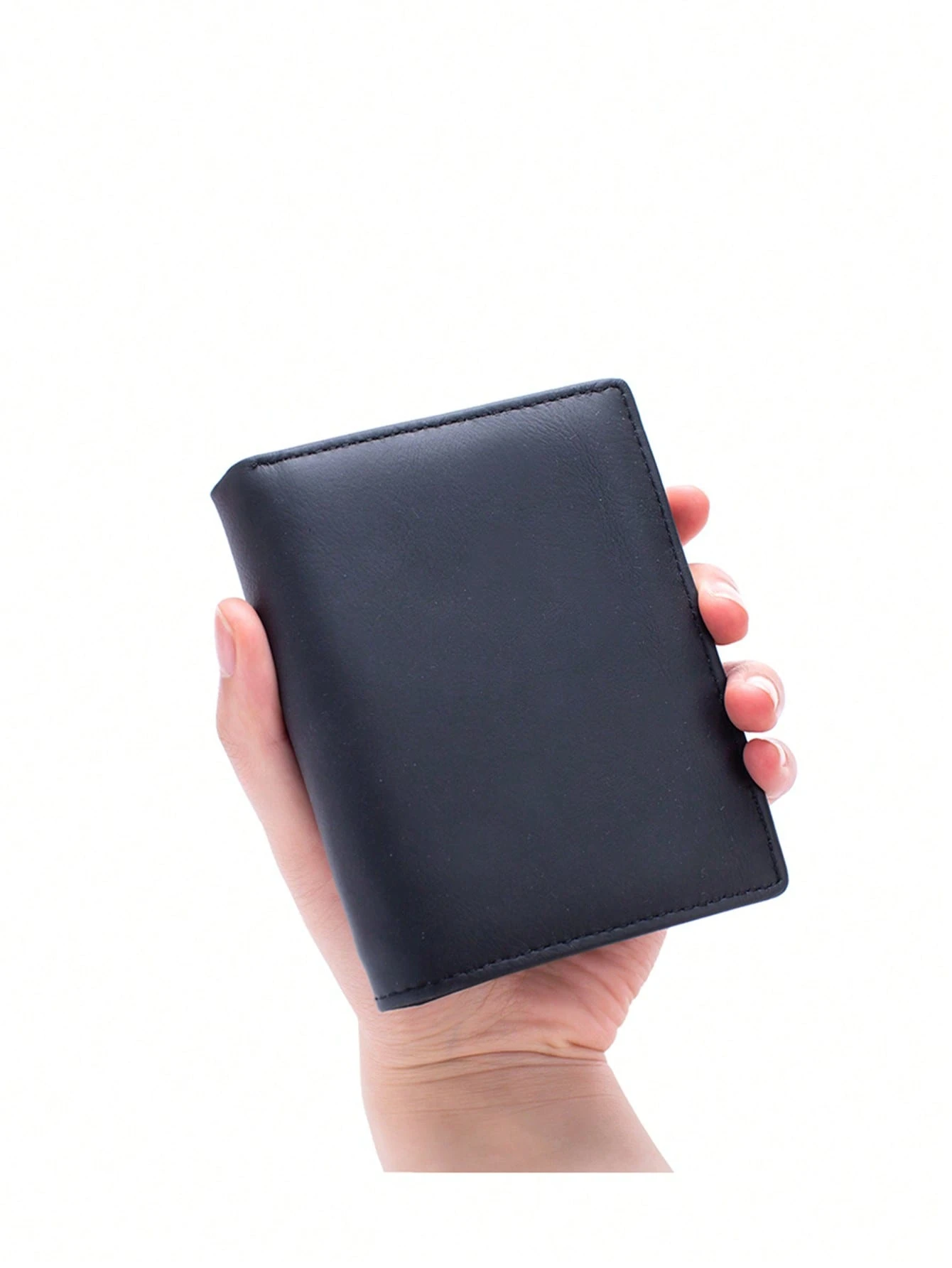 Portefeuille pliant en cuir véritable à 3 volets avec protection RFID et porte-monnaie à — vue 11
