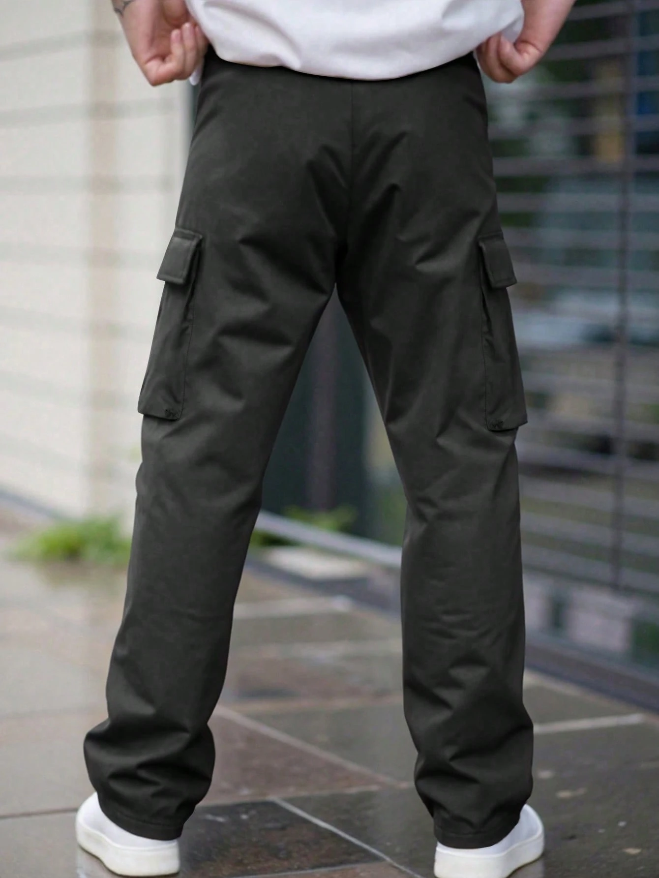 Manfinity Roughcore Pantalon cargo utilitaire de style américain à jambes droites, — vue 7