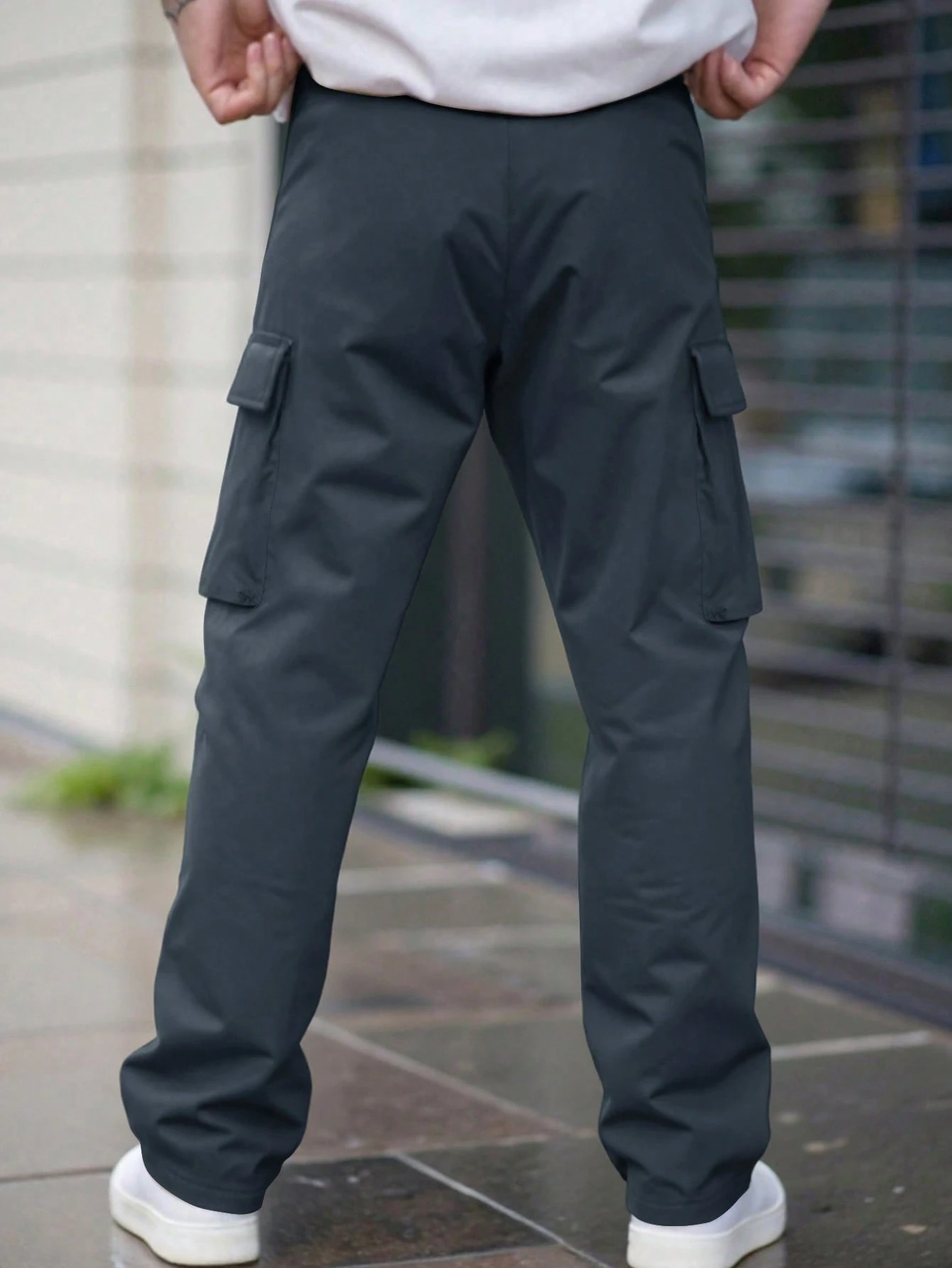 Manfinity Roughcore Pantalon cargo utilitaire de style américain à jambes droites, — vue 20