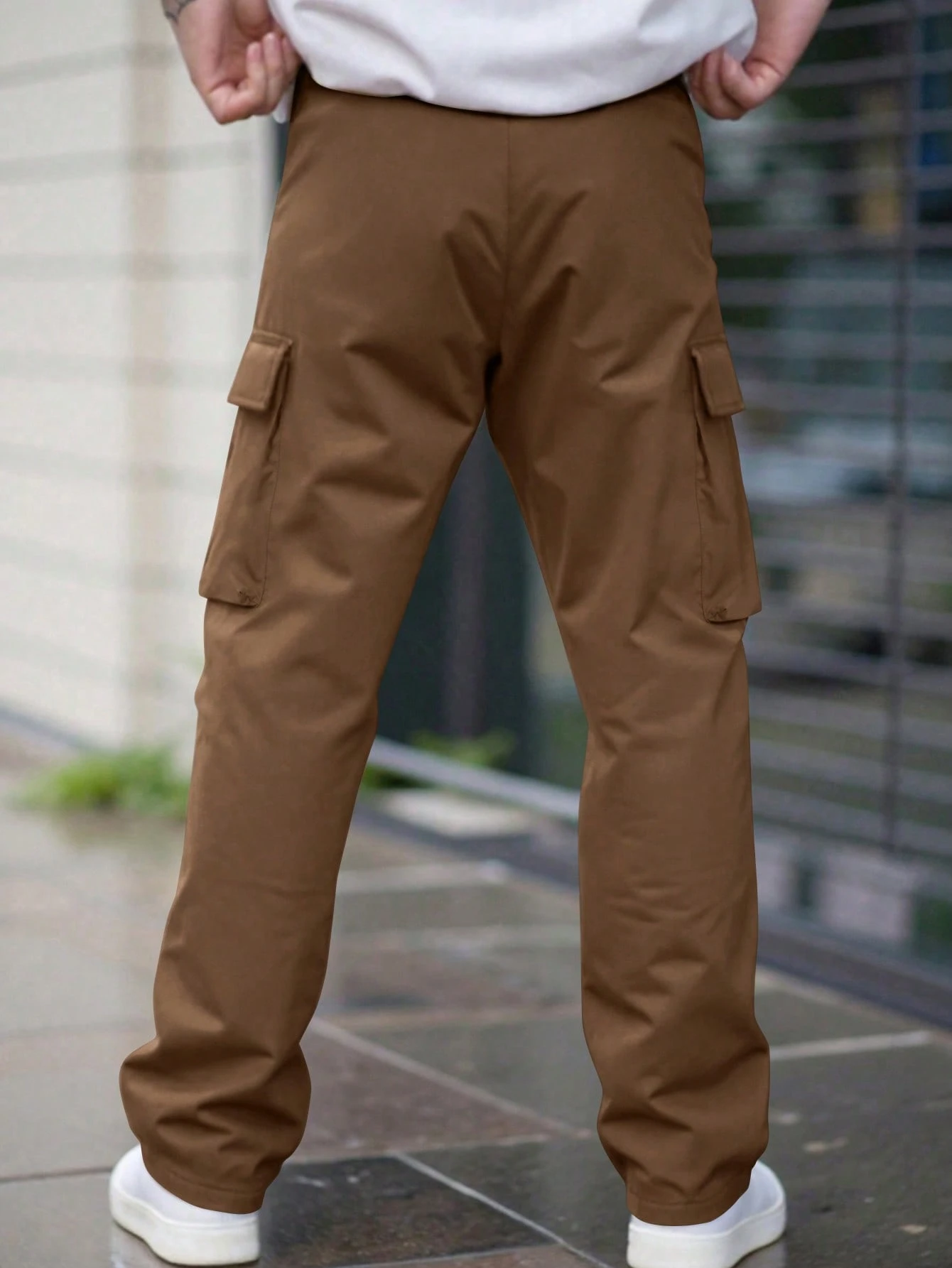 Manfinity Roughcore Pantalon cargo utilitaire de style américain à jambes droites, — vue 18