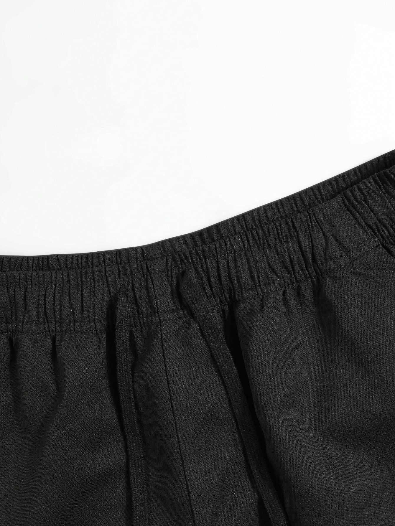 Pantalon cargo ample à taille élastique et poches rabattables pour hommes, couleur unie — vue 10