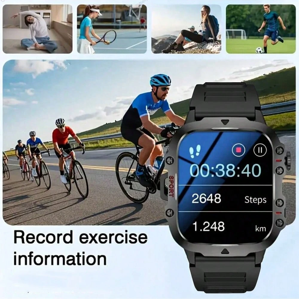 Nouvelle montre connectée unisexe à écran tactile avec plusieurs modes sportifs, alertes — vue 7