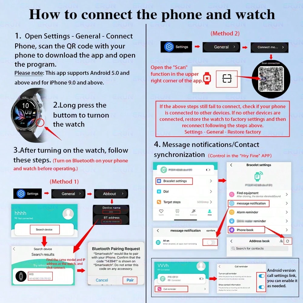 Nouvelle montre connectée unisexe à écran tactile avec plusieurs modes sportifs, alertes — vue 9