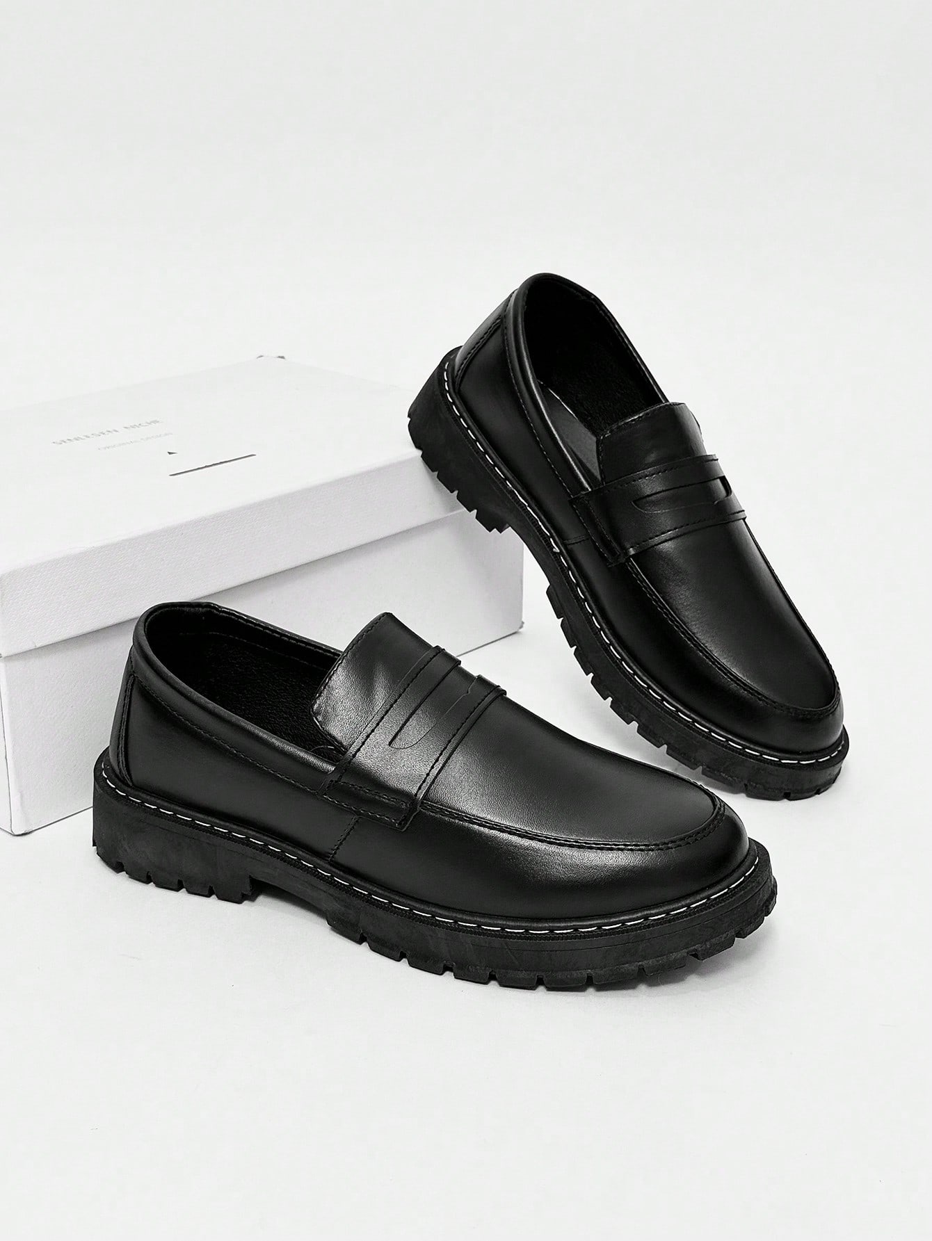 Chaussures habillées décontractées pour hommes à semelle épaisse - Chaussures habillées — vue 4