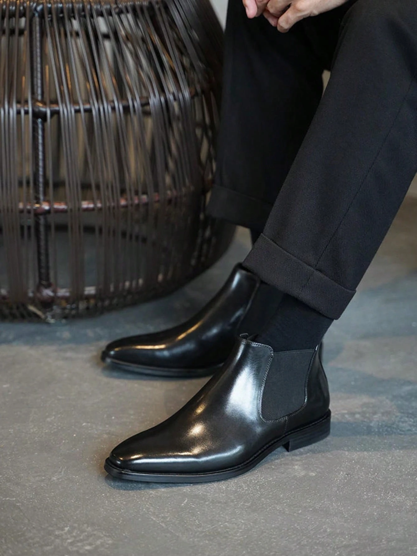 Bottes Chelsea rétro faites à la main pour hommes, bottes style britannique hautes — vue 6