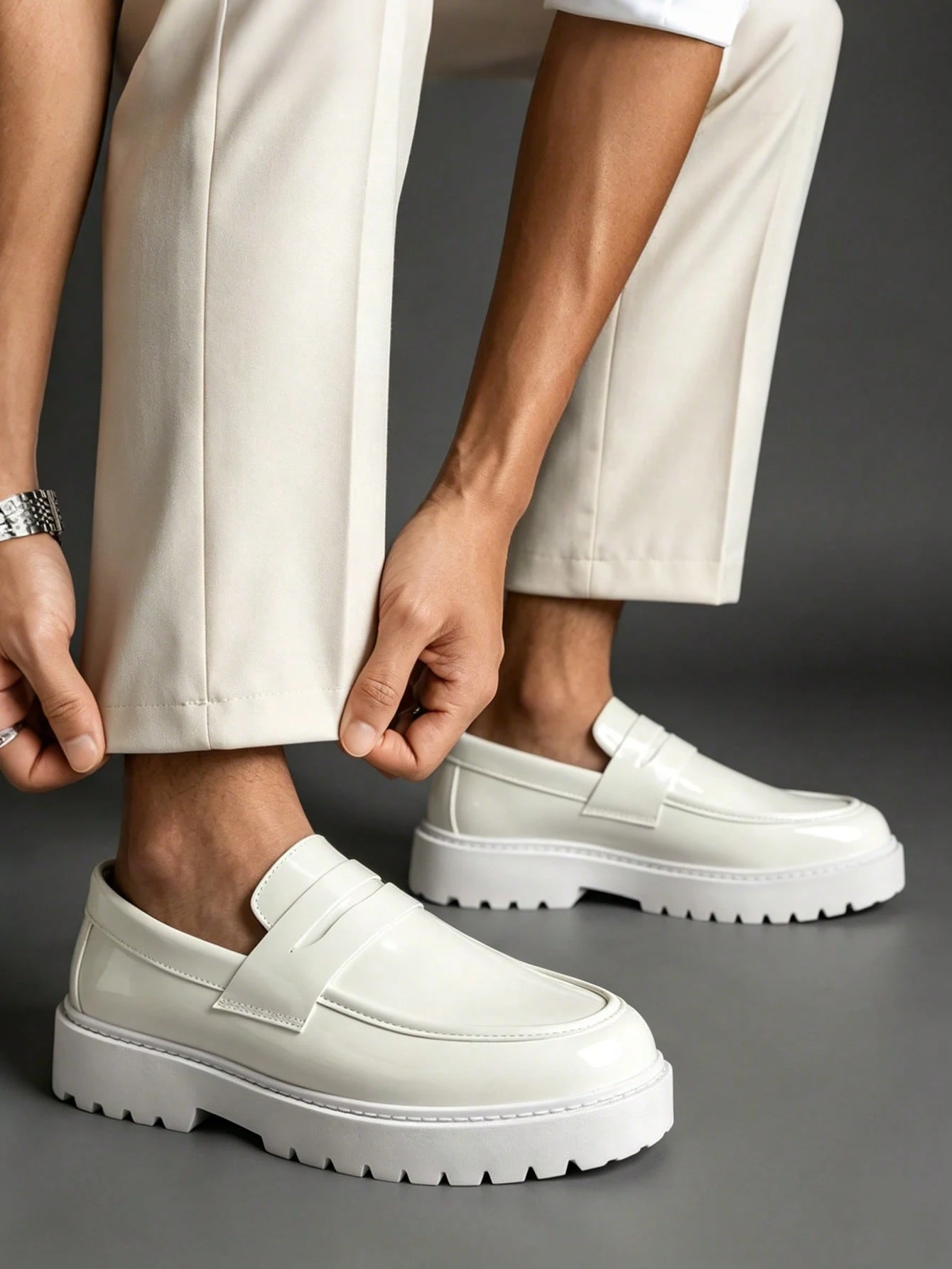Salkin Nouvelles mocassins à enfiler de designer de mode pour hommes, chaussures sociales — vue 6