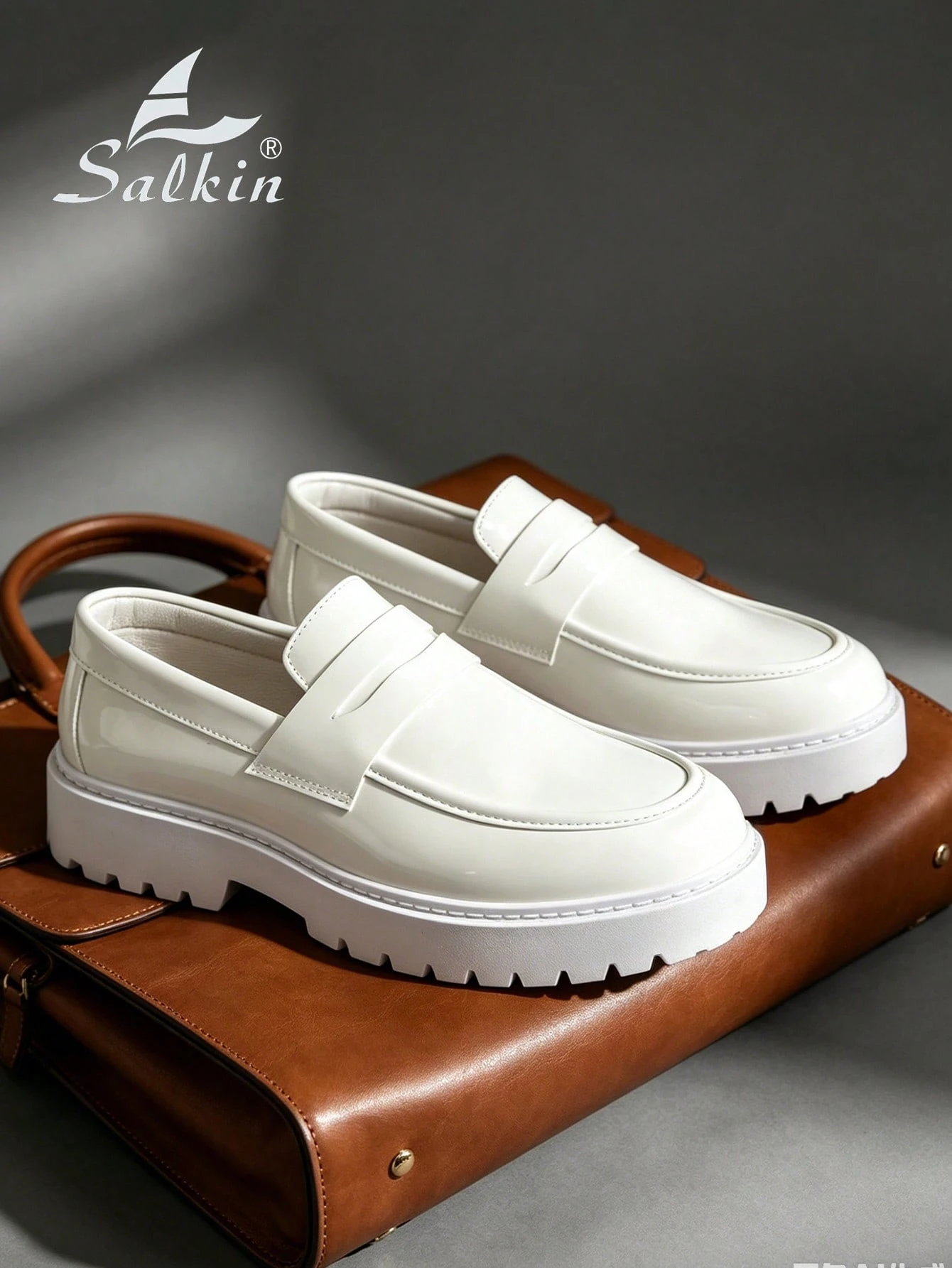 Salkin Nouvelles mocassins à enfiler de designer de mode pour hommes, chaussures sociales — vue 9