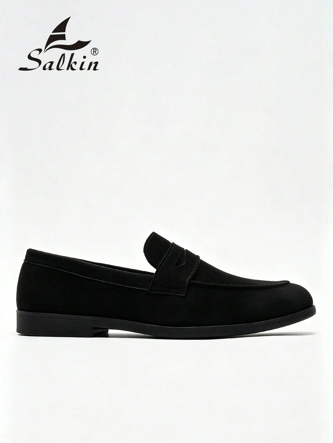 Salkin Mocassins Penny classiques de designer pour hommes, à enfiler, couleur unie, en — vue 8