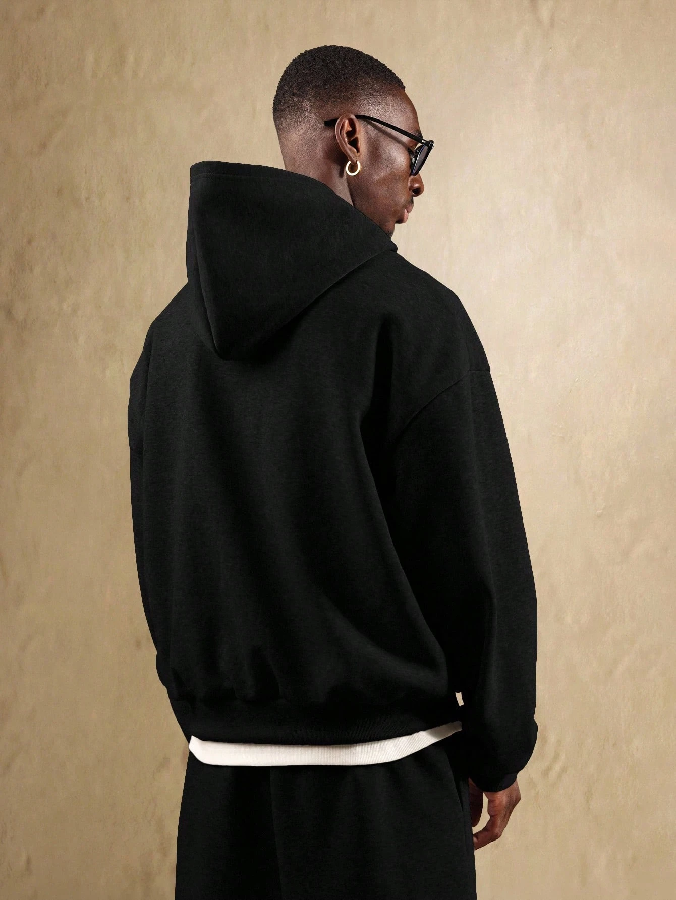 SUMWON Sweat-shirt à capuche, Sweat-shirt-shirt vintage ample à col rond - Marron, — vue 6