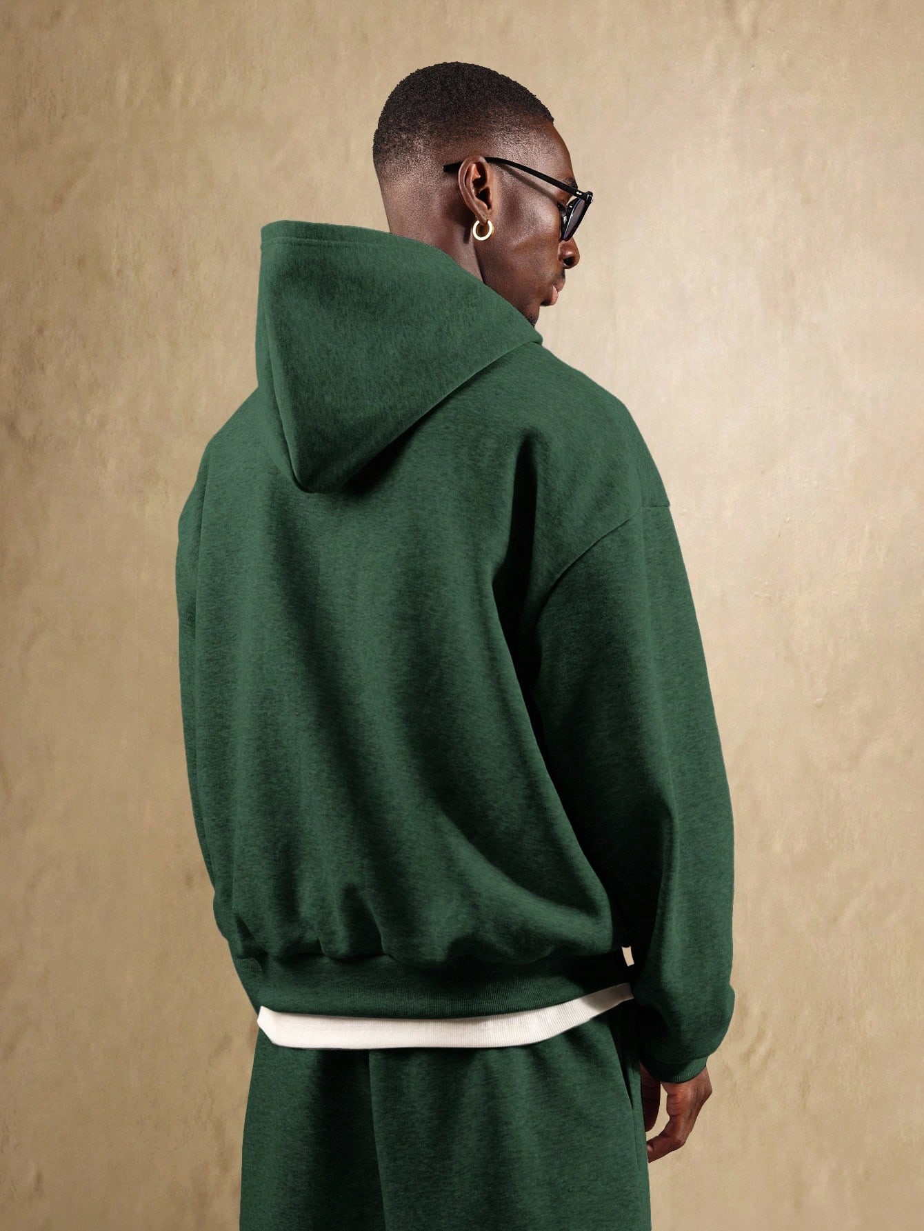 SUMWON Sweat-shirt à capuche, Sweat-shirt-shirt vintage ample à col rond - Marron, — vue 10