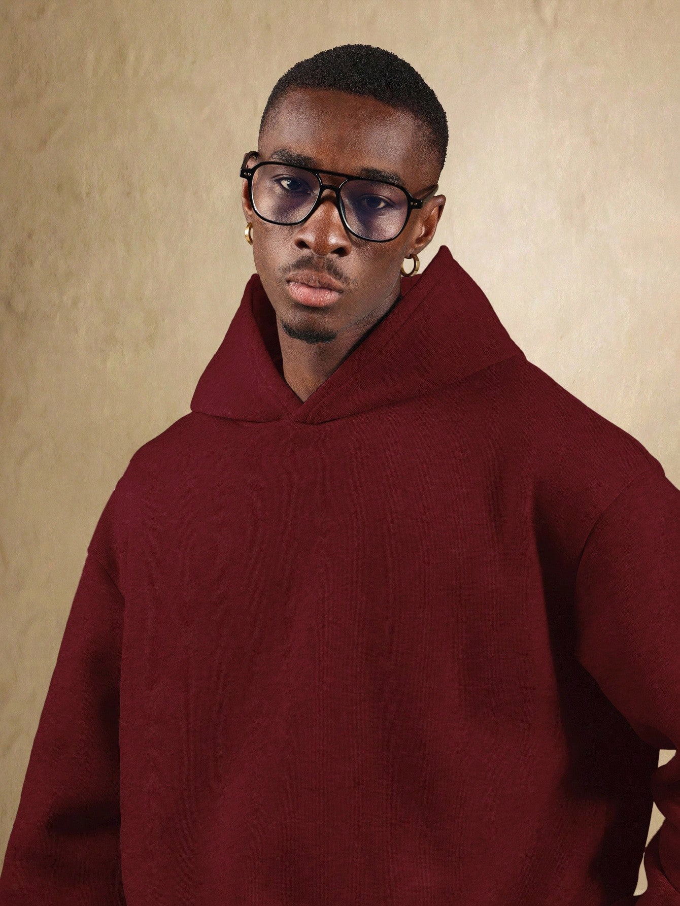 SUMWON Sweat-shirt à capuche, Sweat-shirt-shirt vintage ample à col rond - Marron, — vue 9