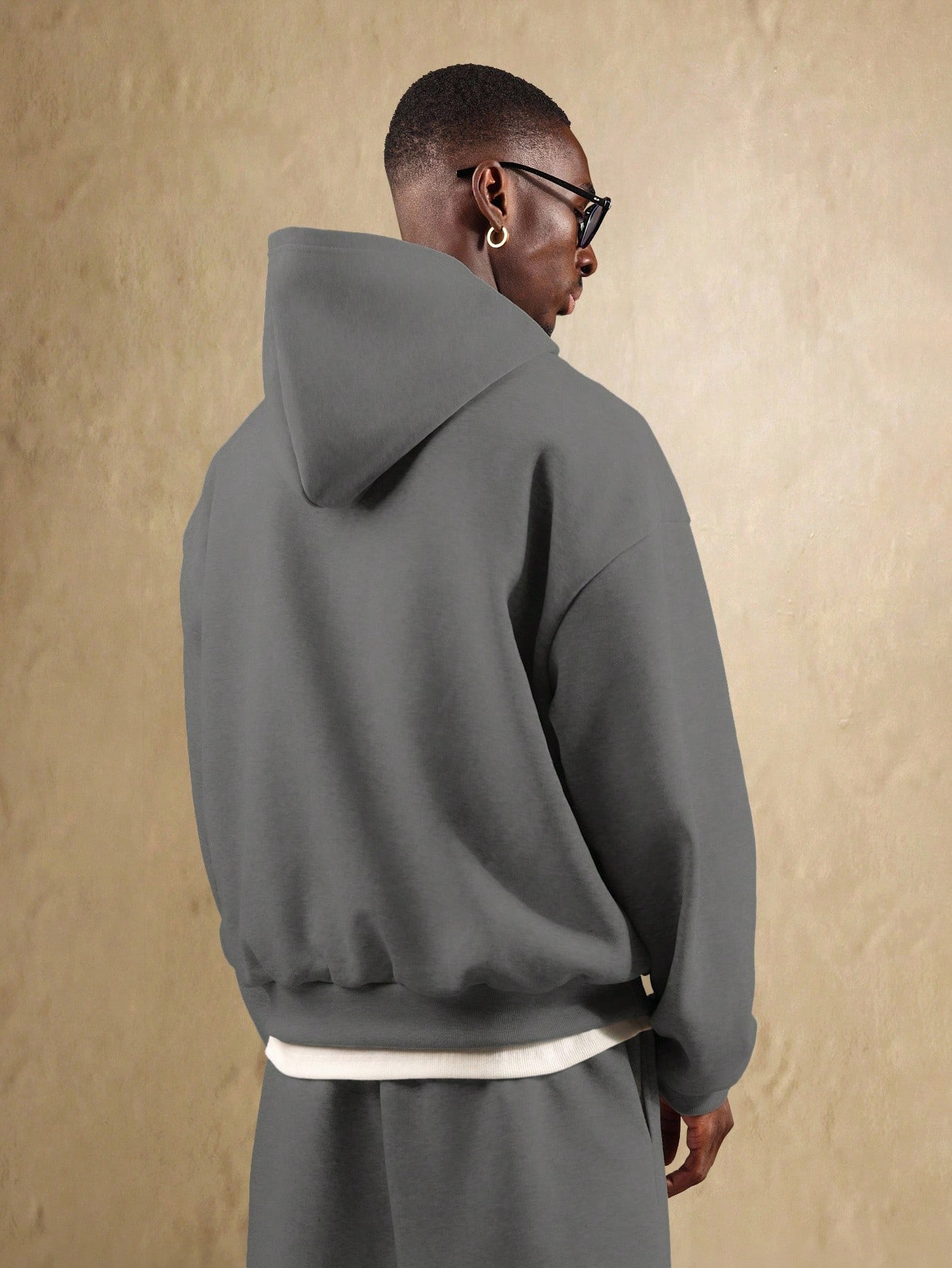 SUMWON Sweat-shirt à capuche, Sweat-shirt-shirt vintage ample à col rond - Marron, — vue 13