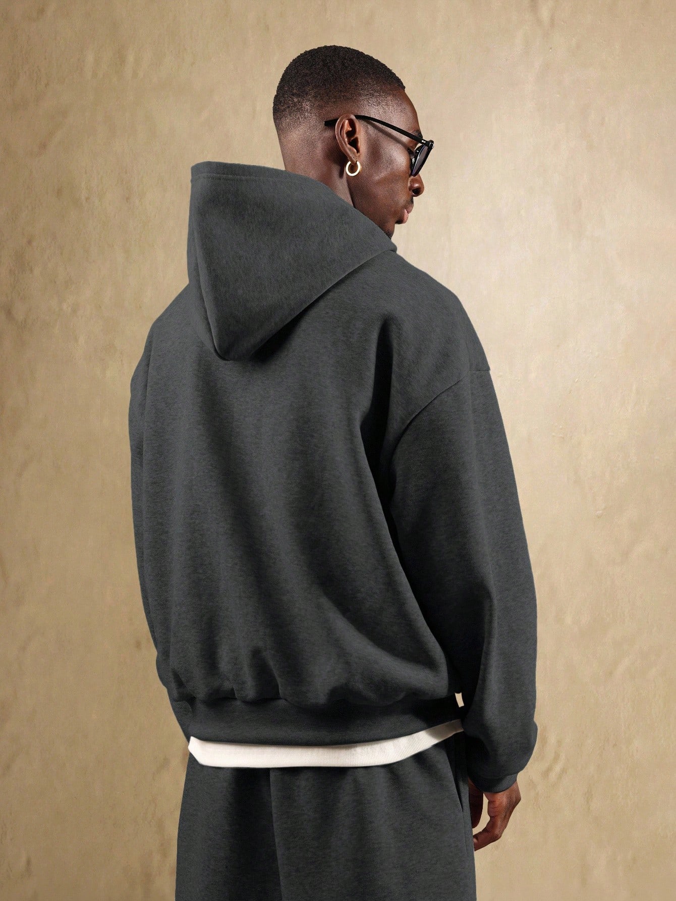 SUMWON Sweat-shirt à capuche, Sweat-shirt-shirt vintage ample à col rond - Marron, — vue 15