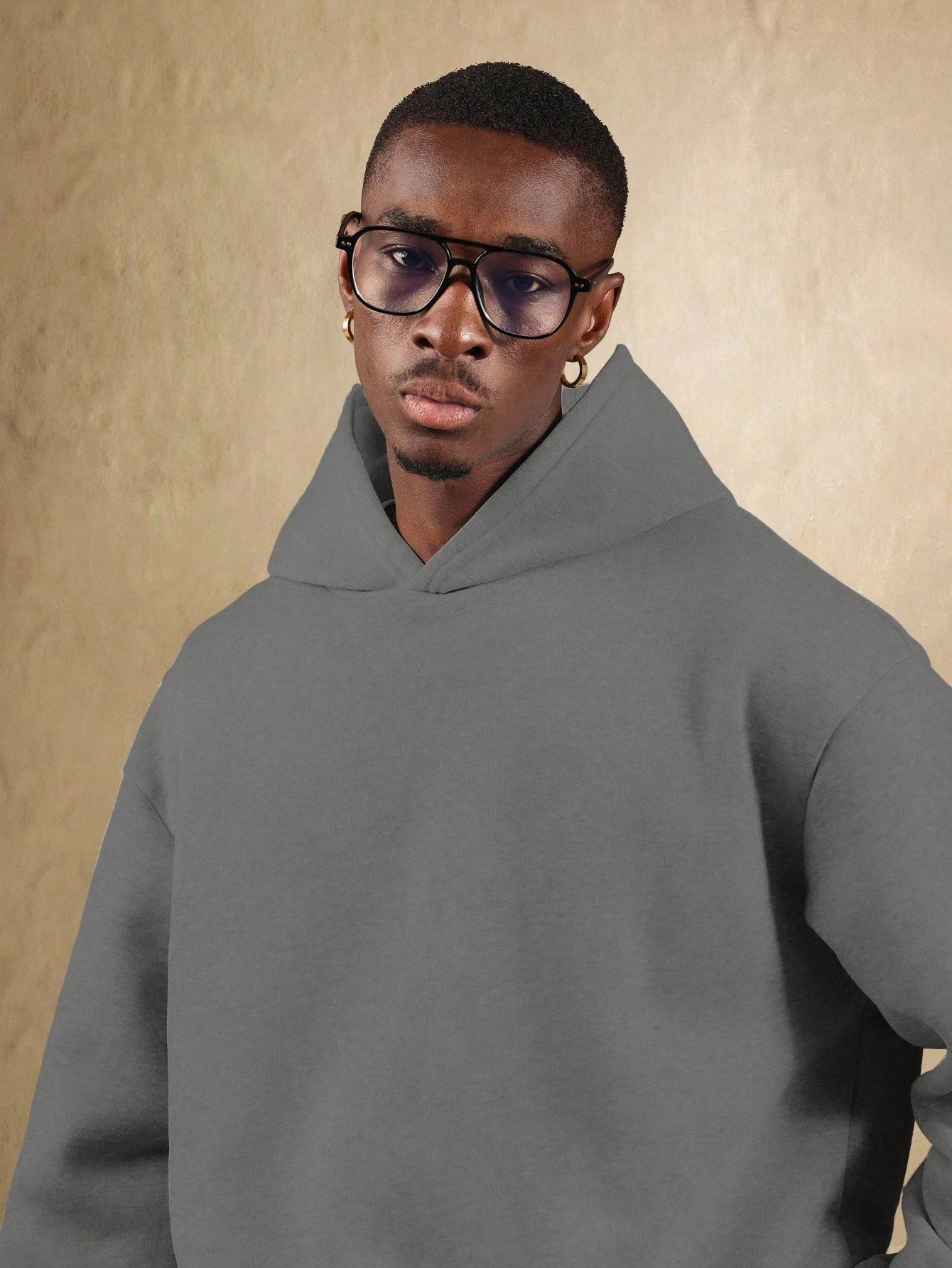 SUMWON Sweat-shirt à capuche, Sweat-shirt-shirt vintage ample à col rond - Marron, — vue 12