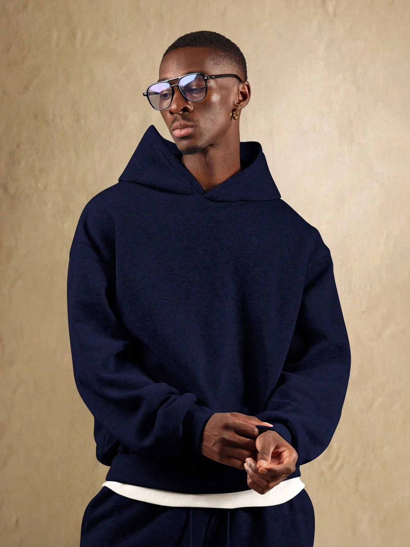 SUMWON Sweat-shirt à capuche, Sweat-shirt-shirt vintage ample à col rond - Marron, — vue 20