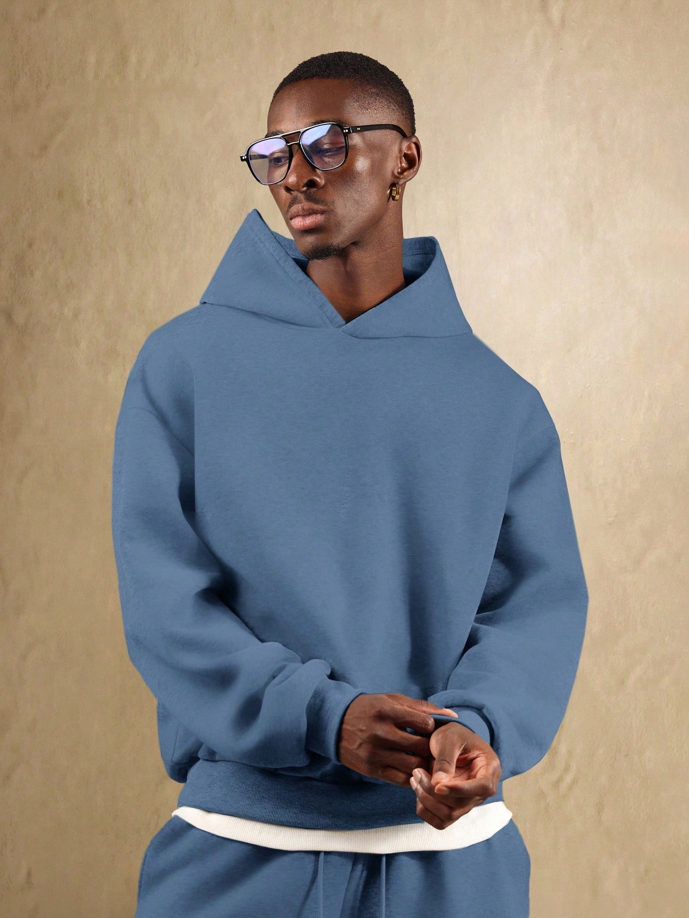 SUMWON Sweat-shirt à capuche, Sweat-shirt-shirt vintage ample à col rond - Marron, — vue 19