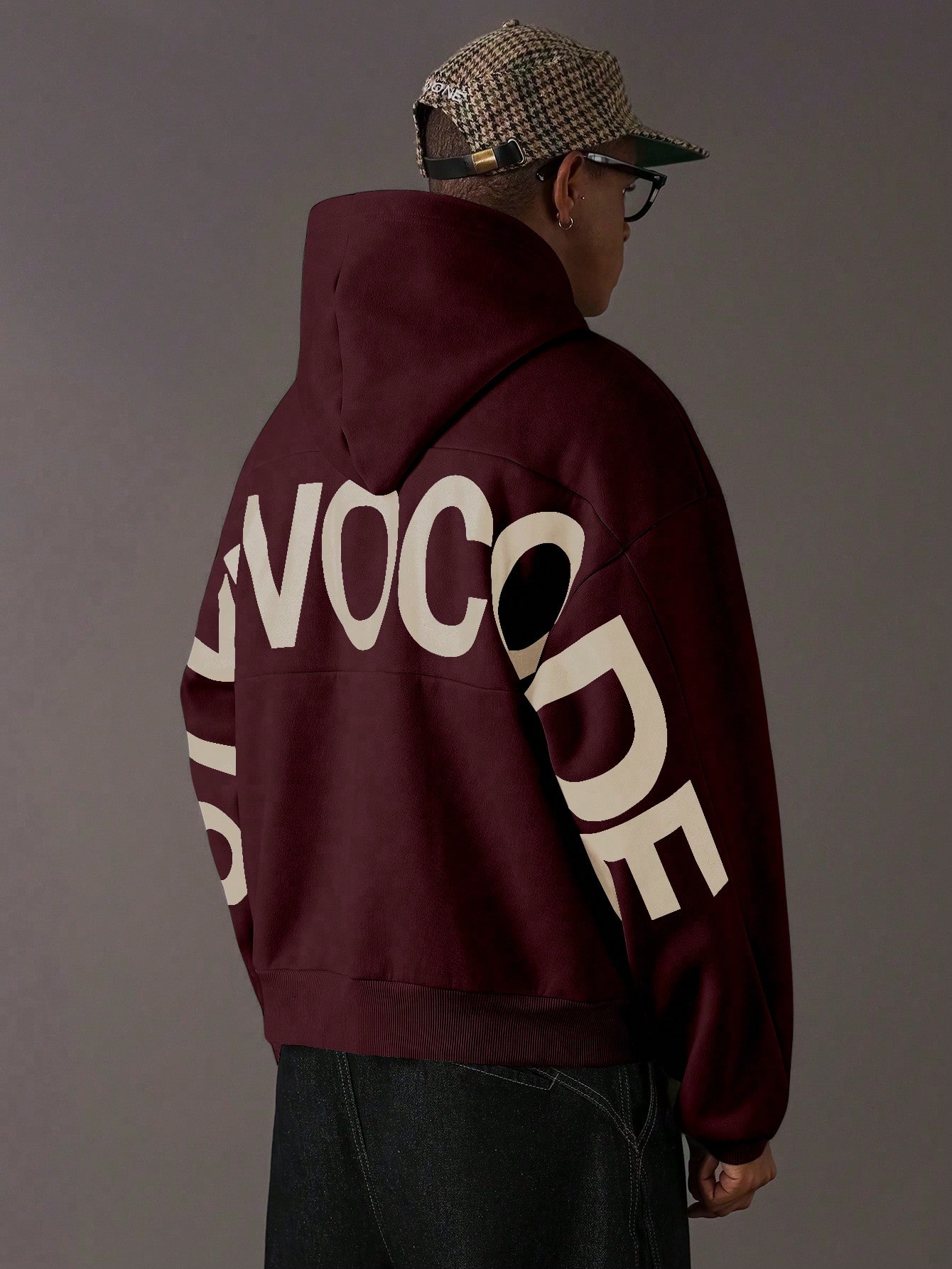 STYNVO sweat-shirt à capuche décontracté à manches longues avec poche et imprimé lettres — vue 16