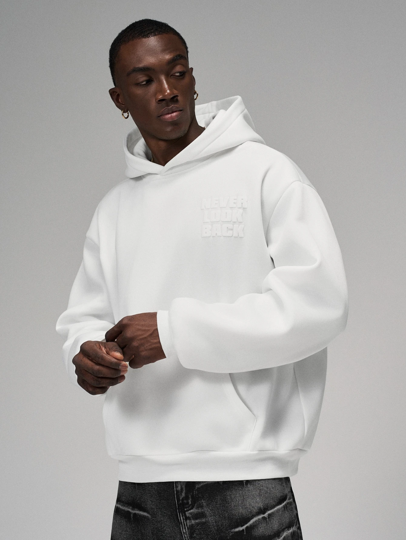 STYNVO sweat-shirt à capuche décontracté à manches longues avec poche et imprimé lettres — vue 19