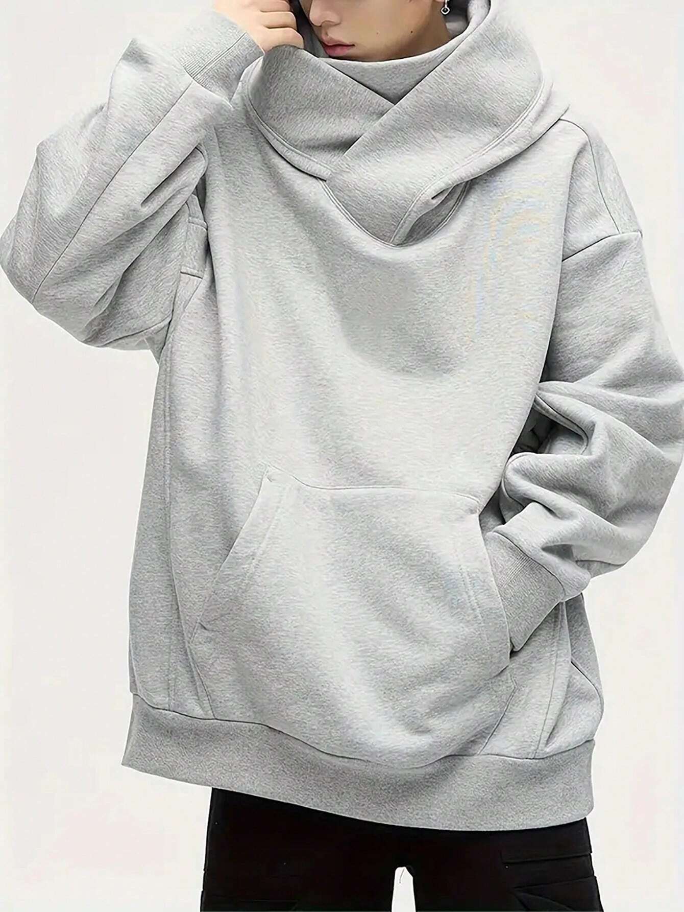 Sweat-shirt à capuche polyester léger, doux et polyvalent, mode décontractée et — vue 4