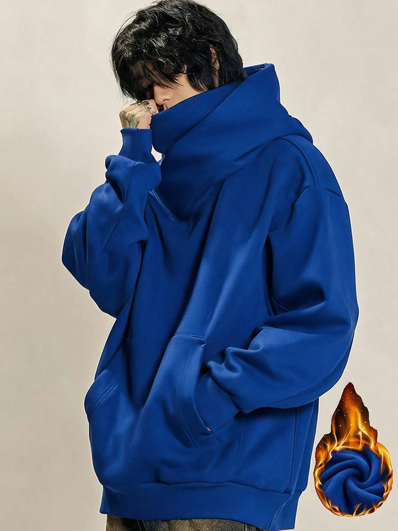 Sweat-shirt à capuche polyester léger, doux et polyvalent, mode décontractée et — vue 5