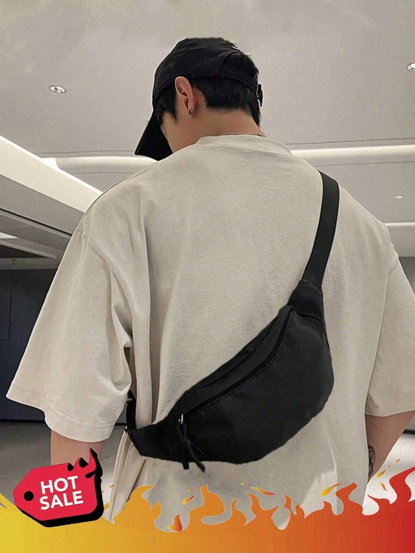 Sac à épaule minimaliste et décontracté pour hommes, Sac bandoulière pour téléphone pour