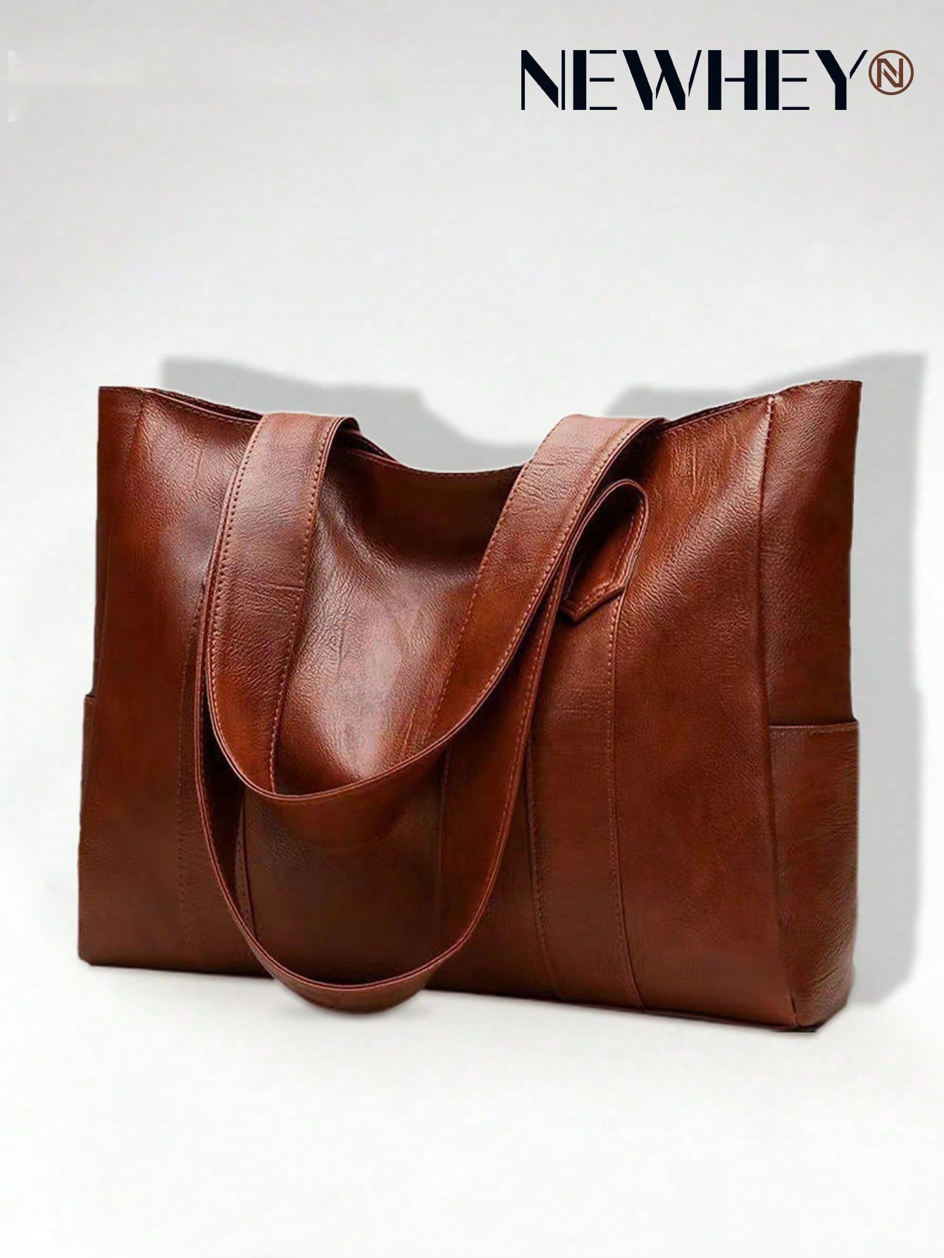 NEWHEY Petit sac à main minimaliste pour hommes - Sac fourre-tout en PU, sac de travail