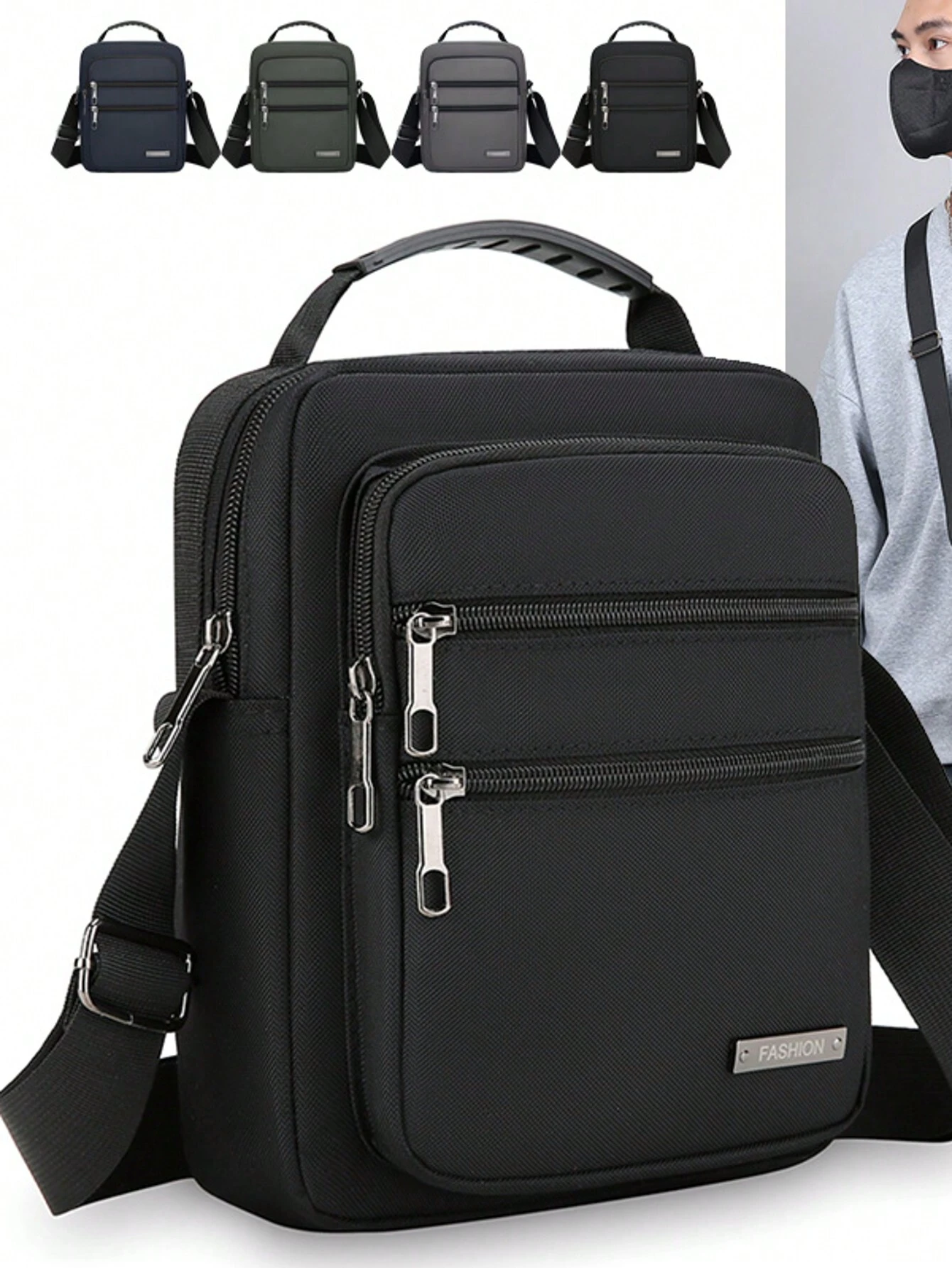 Sac à bandoulière en nylon pour hommes, sac messager de haute qualité pour usage