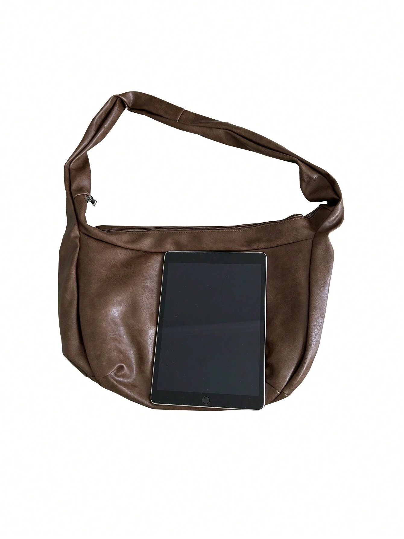 Sac bandoulière vintage décontracté à la mode, grande capacité, sac fourre-tout hobo à — vue 7