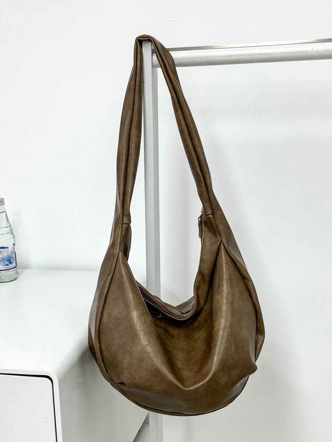 Sac bandoulière vintage décontracté à la mode, grande capacité, sac fourre-tout hobo à — vue 10