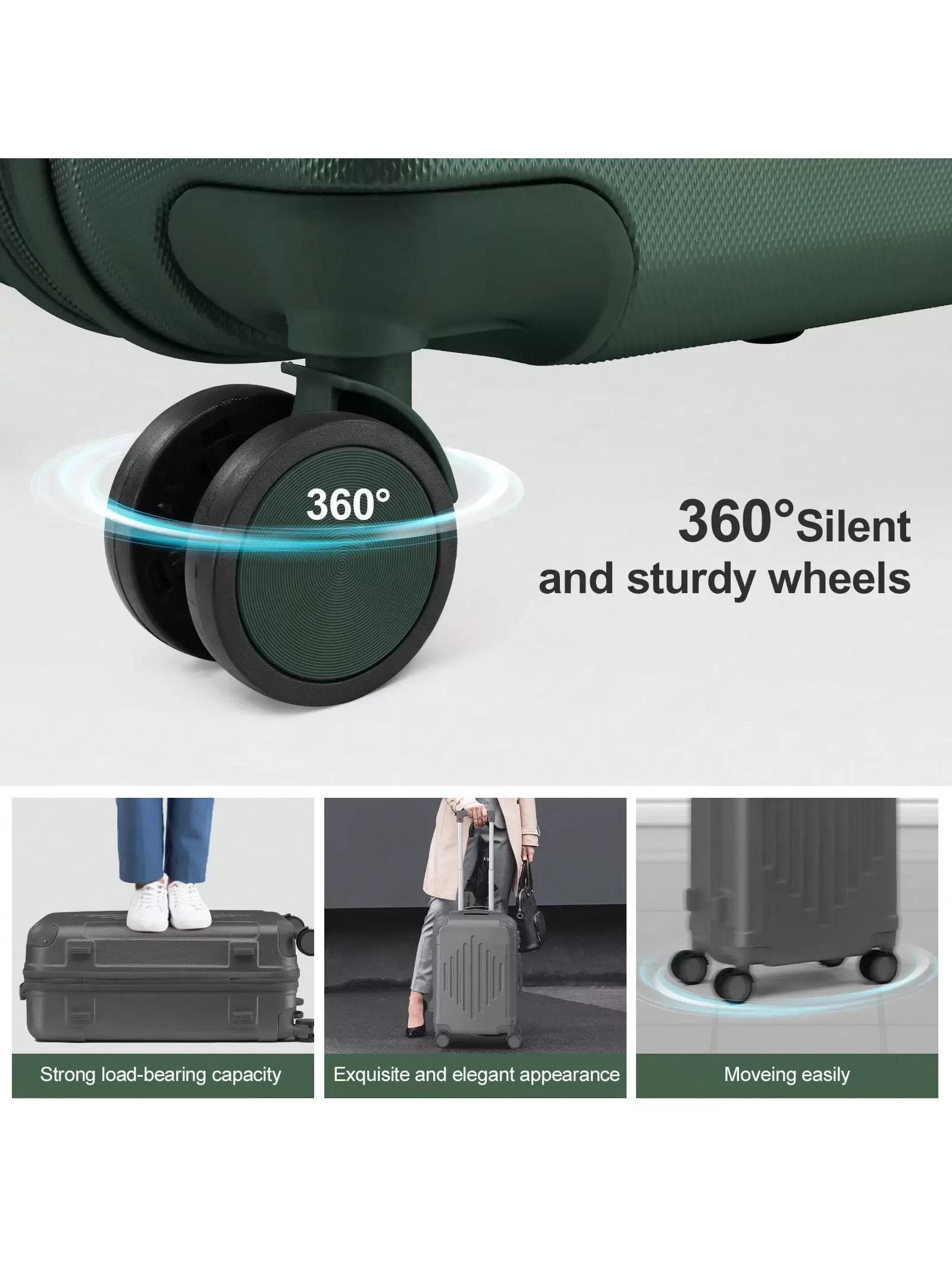 Ensemble de bagages 2 pièces (20"+12") Valises de voyage en soute, bagages à main légers — vue 8