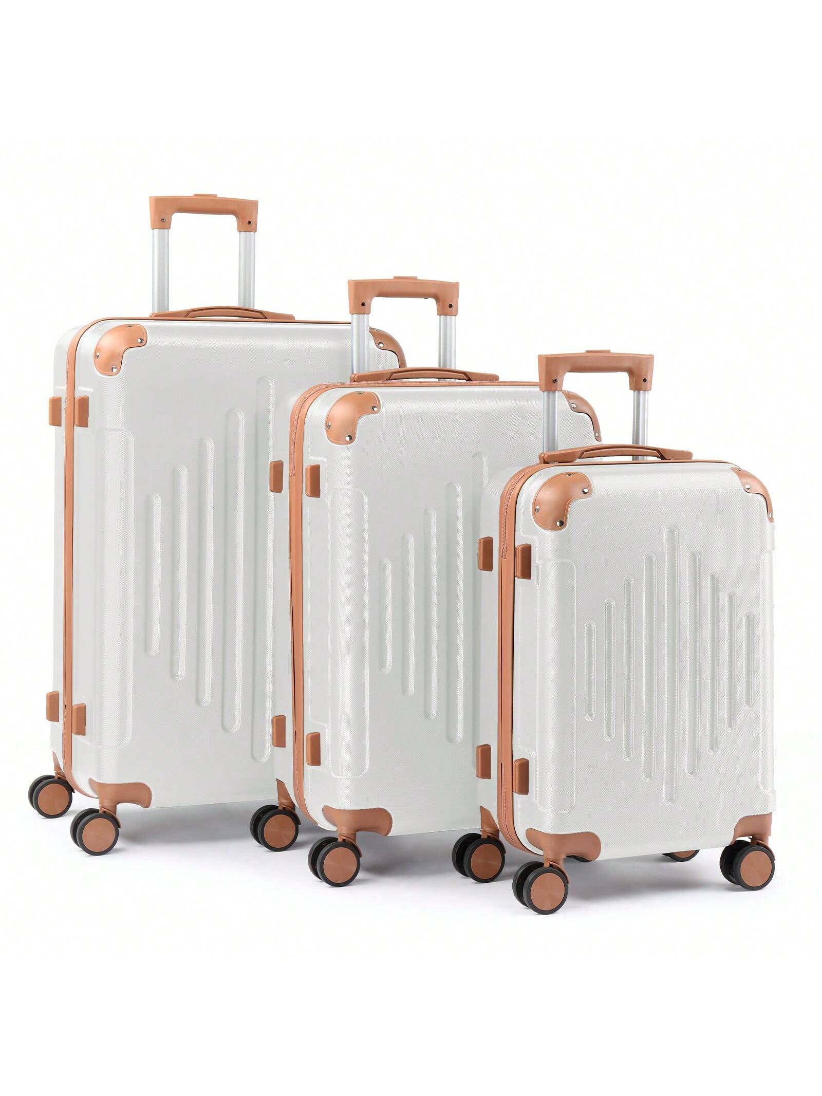 Valise de voyage 3/1 pièces avec protections d'angle, 20/24/28 pouces, coque rigide, — vue 8