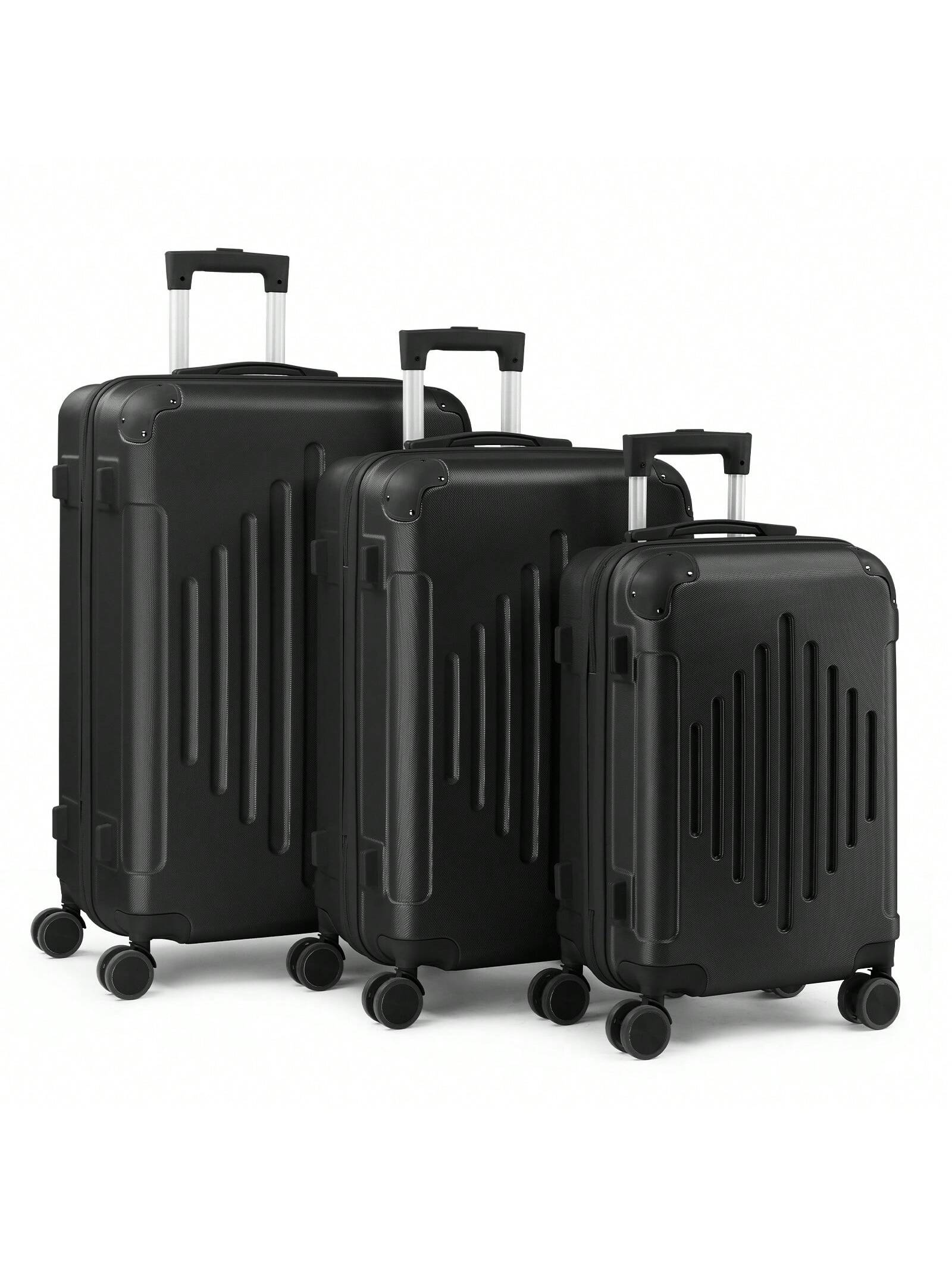 Valise de voyage 3/1 pièces avec protections d'angle, 20/24/28 pouces, coque rigide, — vue 14