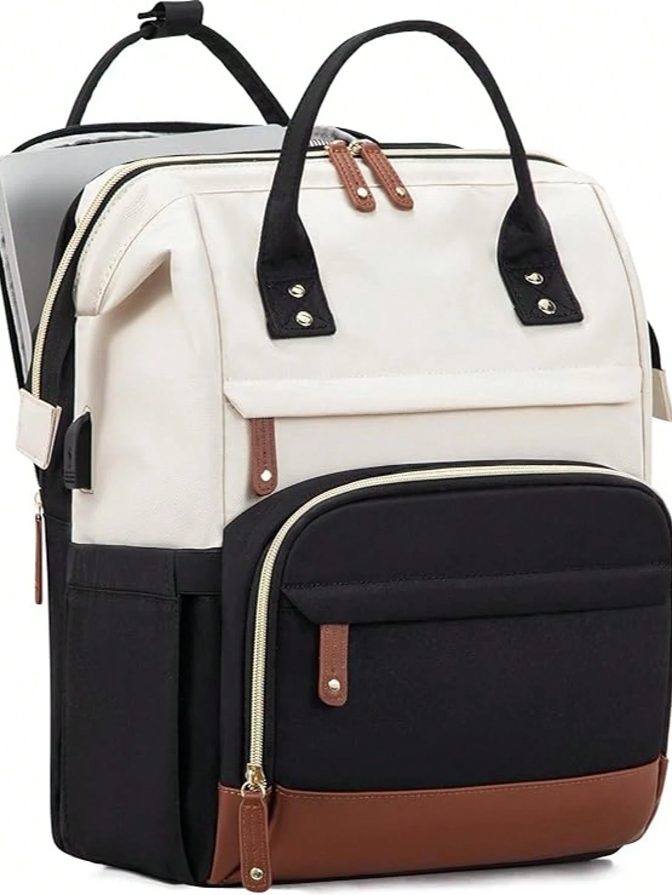 Sac à dos pour femme, sac à dos pour ordinateur portable 15,6 pouces, sac à dos étanche