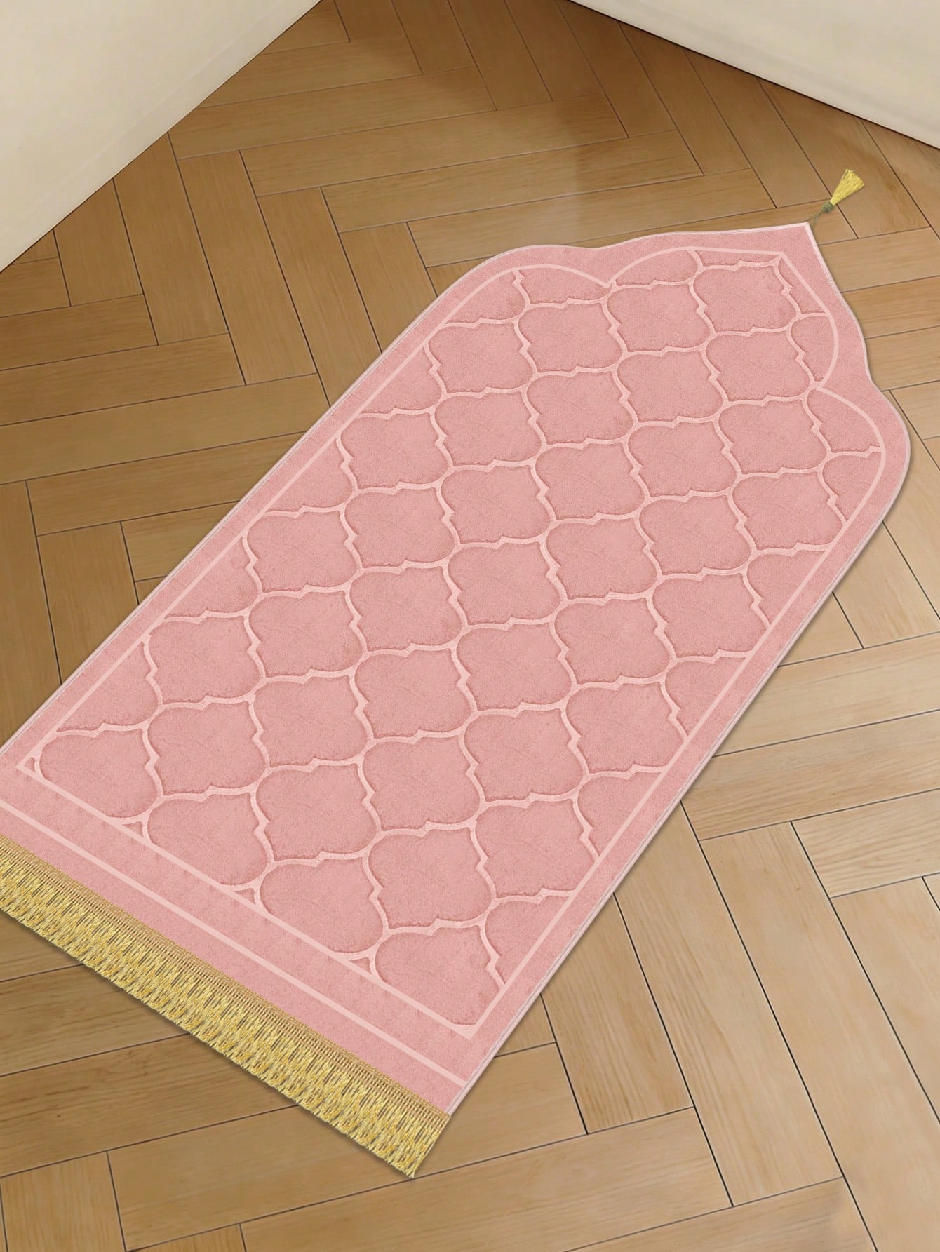 Tapis de prière musulman en flanelle noire, tapis de prière épais en mousse douce avec — vue 2