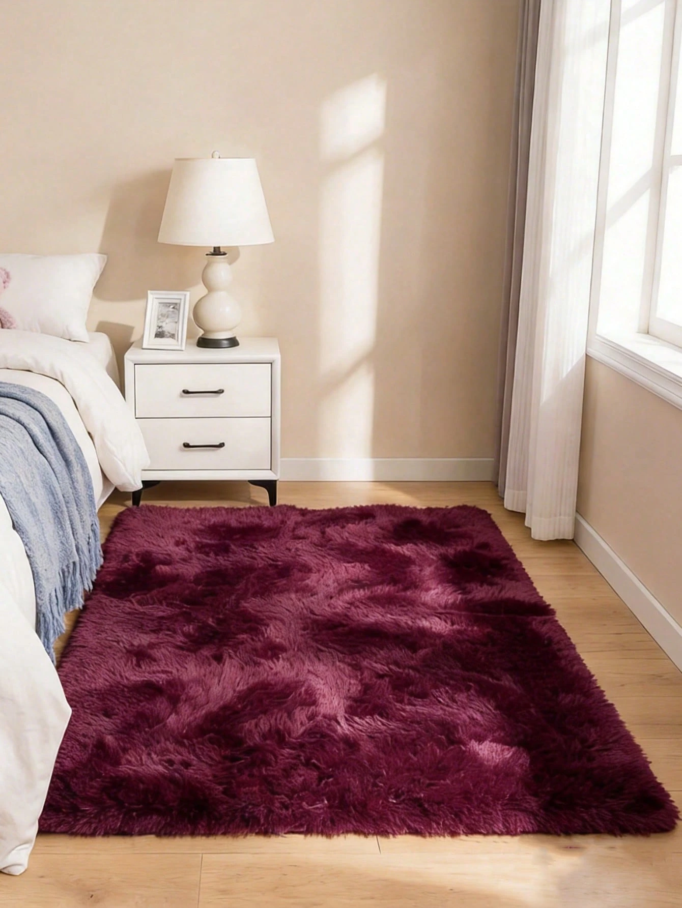 Tapis Tie-Dye, Tapis en peluche de polyester moderne, Décoration de la maison et de la — vue 6