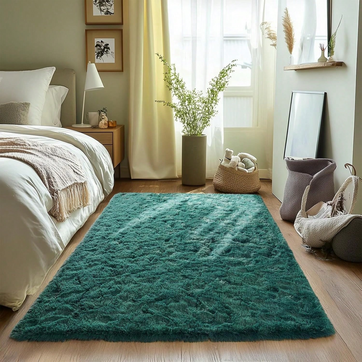 Tapis Tie-Dye, Tapis en peluche de polyester moderne, Décoration de la maison et de la — vue 4