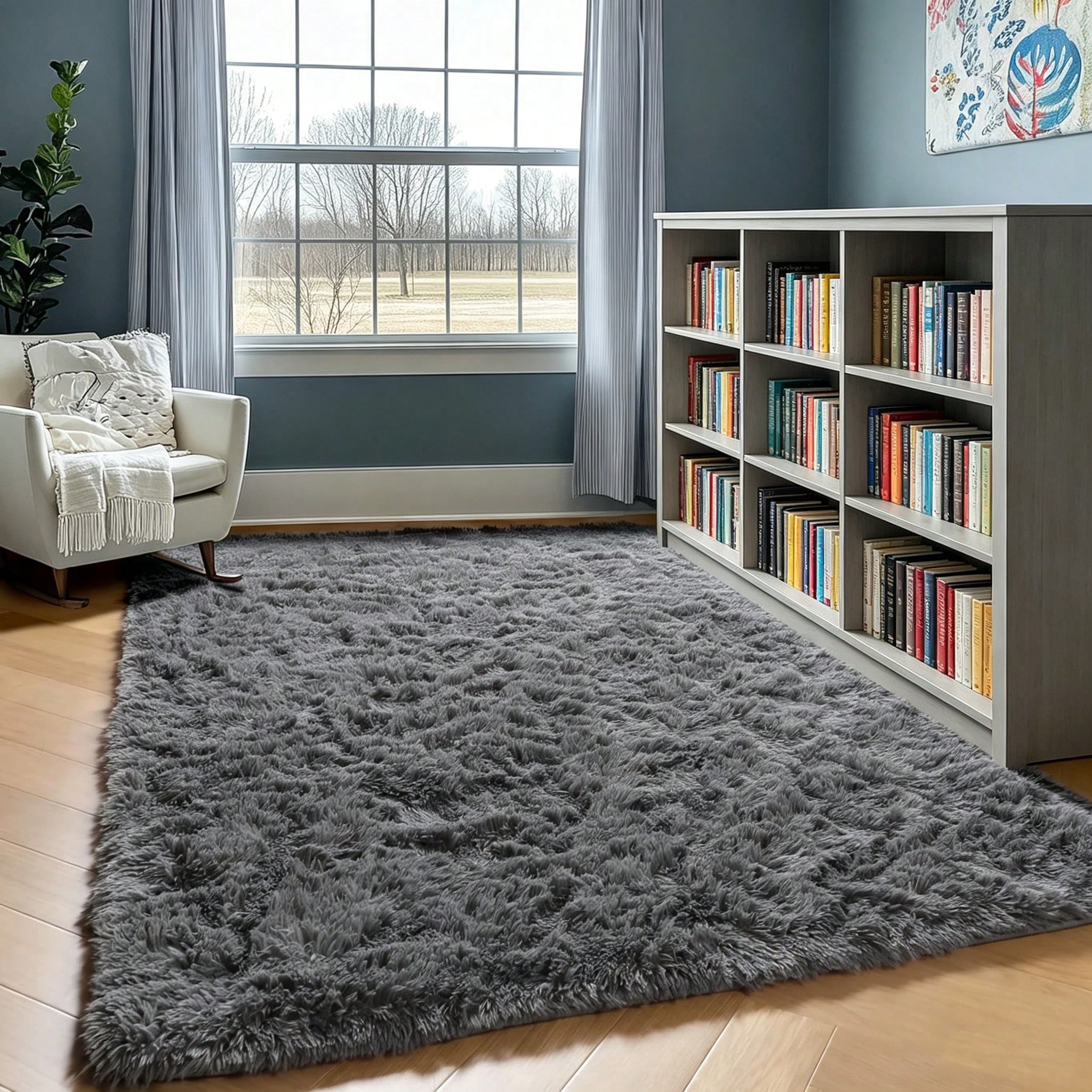 Tapis Tie-Dye, Tapis en peluche de polyester moderne, Décoration de la maison et de la — vue 10