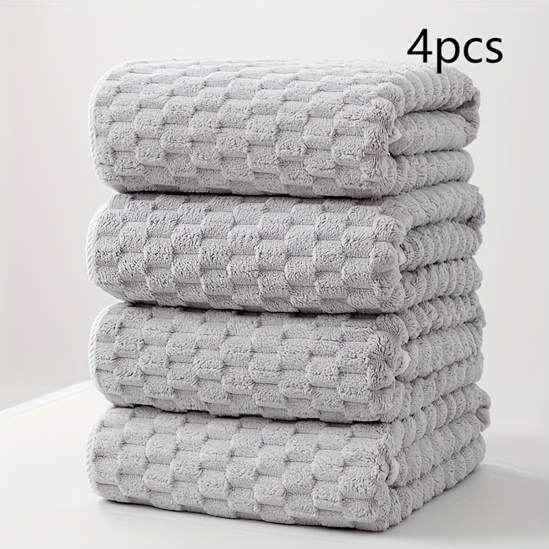 Parure 4 serviettes bain luxe super douces super absorbantes — vue 4