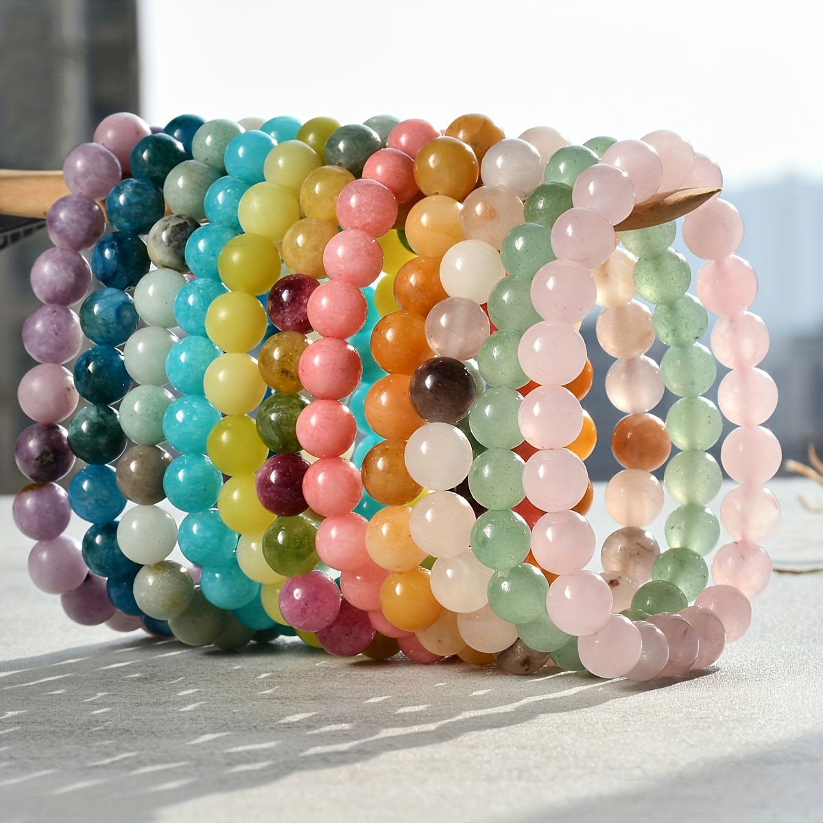 Ensemble 60 bracelets perlés main style bohème — vue 4
