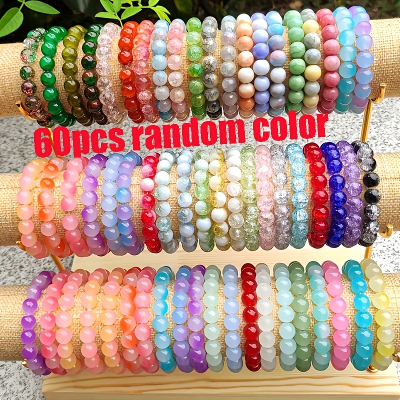 Ensemble 60 bracelets bohèmes fabriqués à main perles