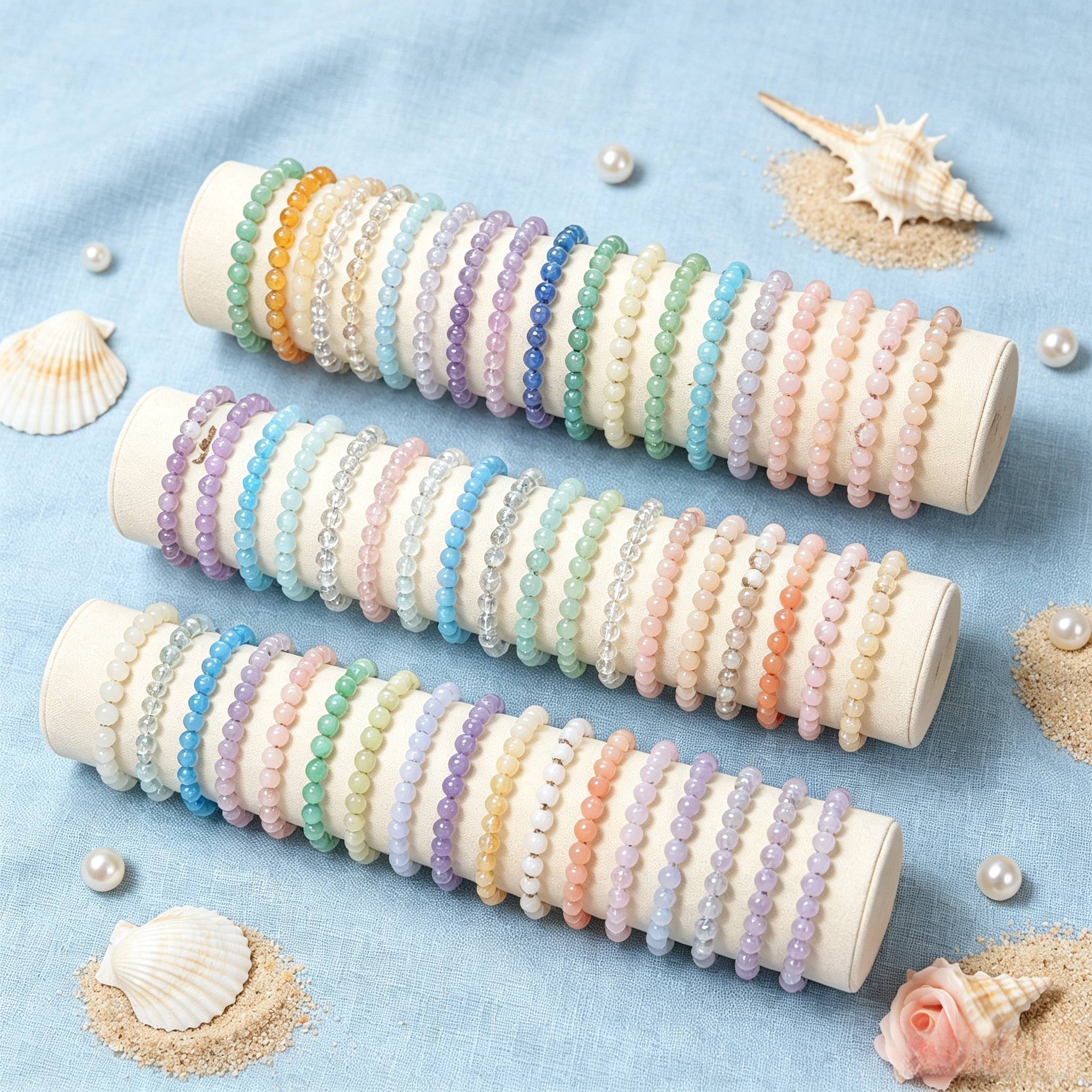 Lot aléatoire 89pcs + 11pcs (cadeau) bracelets empilés en — vue 3
