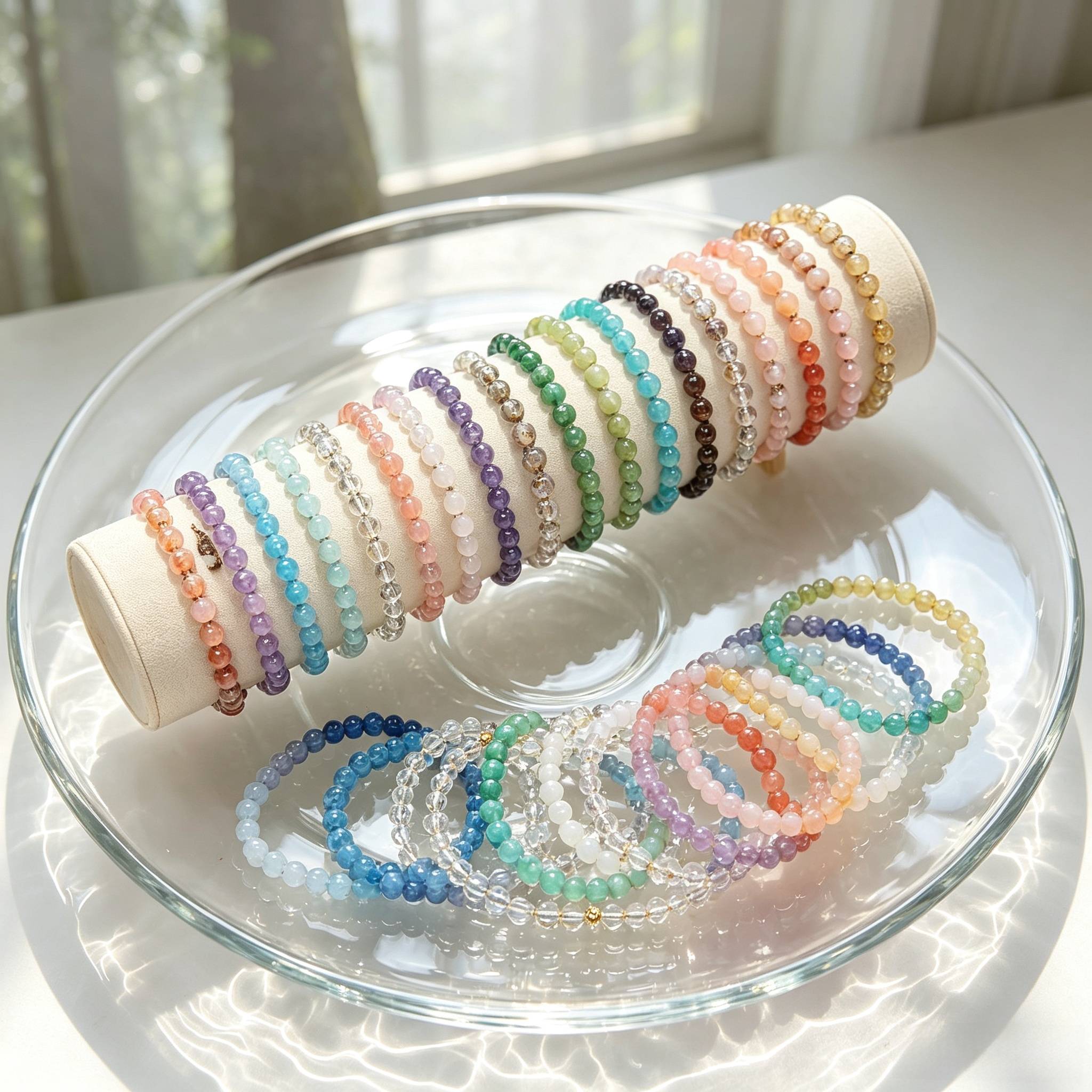 Lot aléatoire 89pcs + 11pcs (cadeau) bracelets empilés en — vue 2