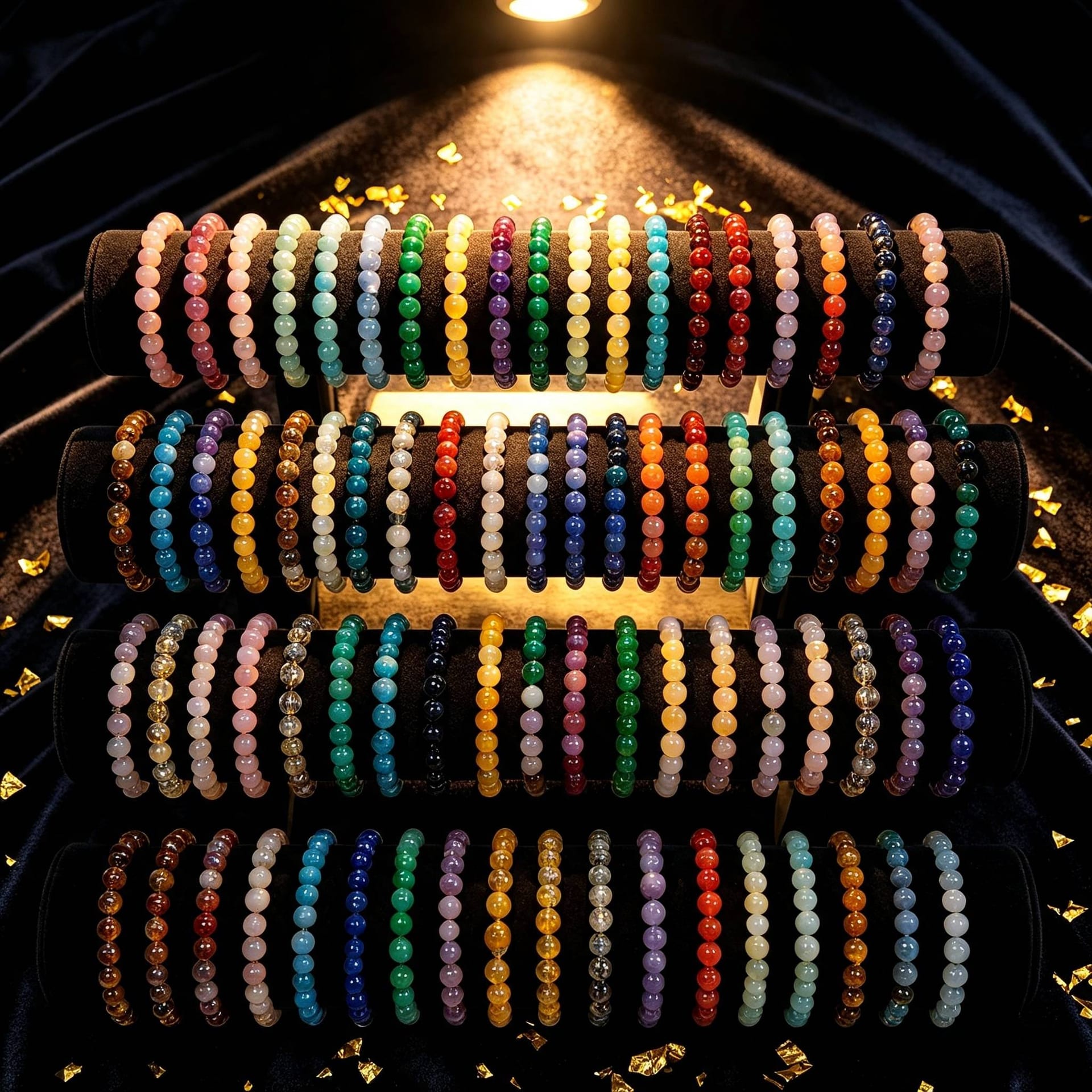 Lot aléatoire 89pcs + 11pcs (cadeau) bracelets empilés en