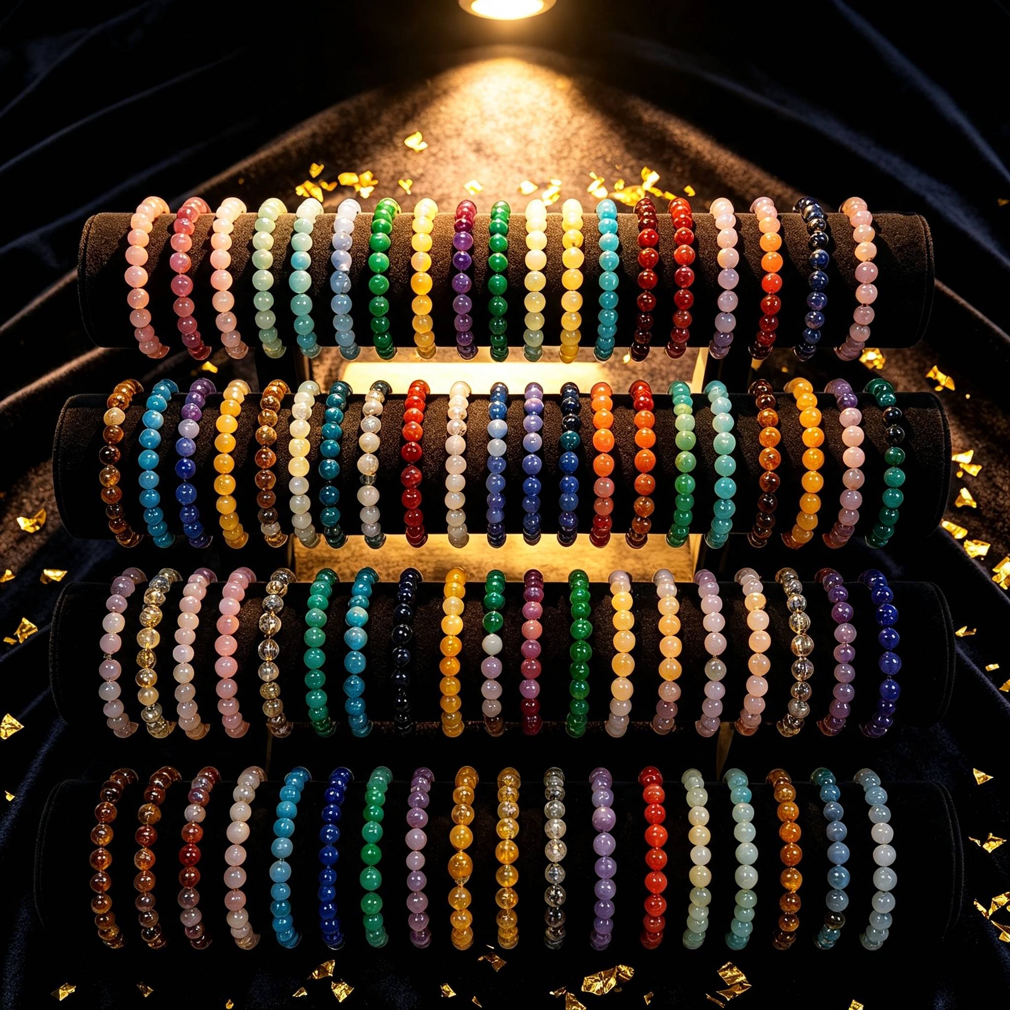 Lot aléatoire 89pcs + 11pcs (cadeau) bracelets empilés en