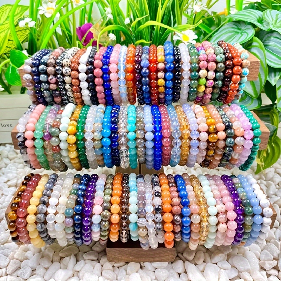 Ensemble bracelets unisexes 150 perles verre colorées — vue 2