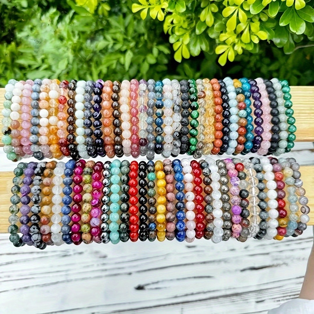 Ensemble bracelets unisexes 150 perles verre colorées — vue 5