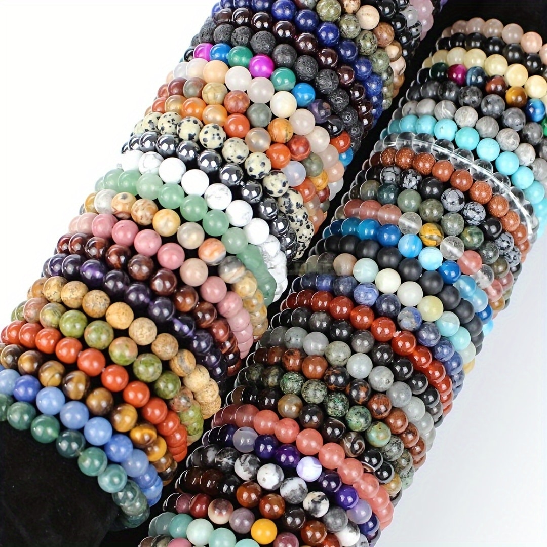 Ensemble bracelets unisexes 150 perles verre colorées — vue 6