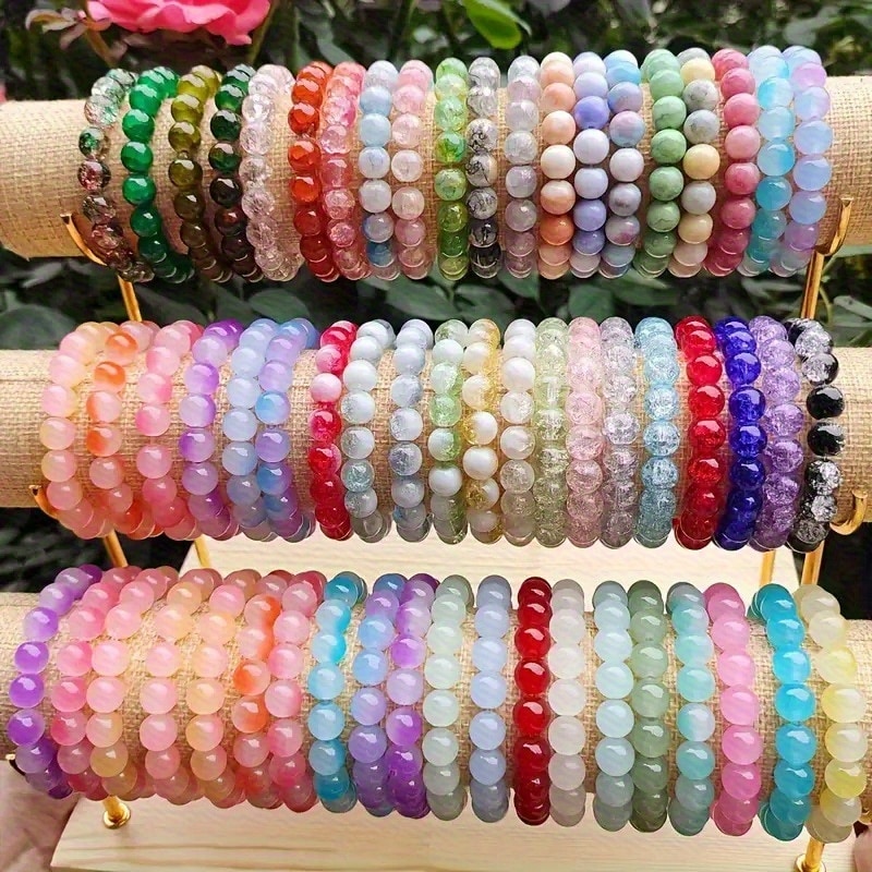Ensemble 60 bracelets perlés main style bohème — vue 9