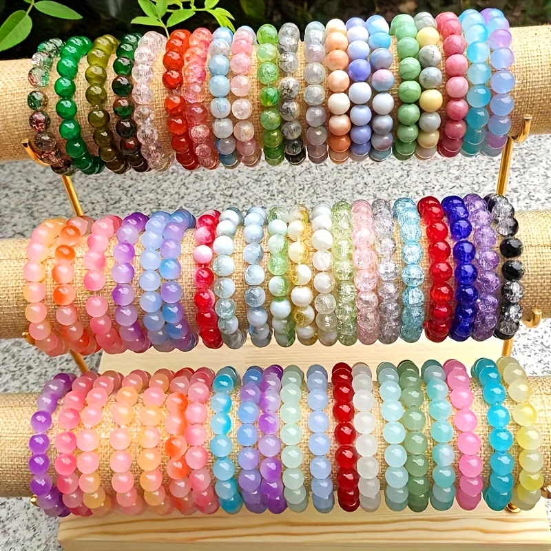 Ensemble 60 bracelets perlés main style bohème — vue 8